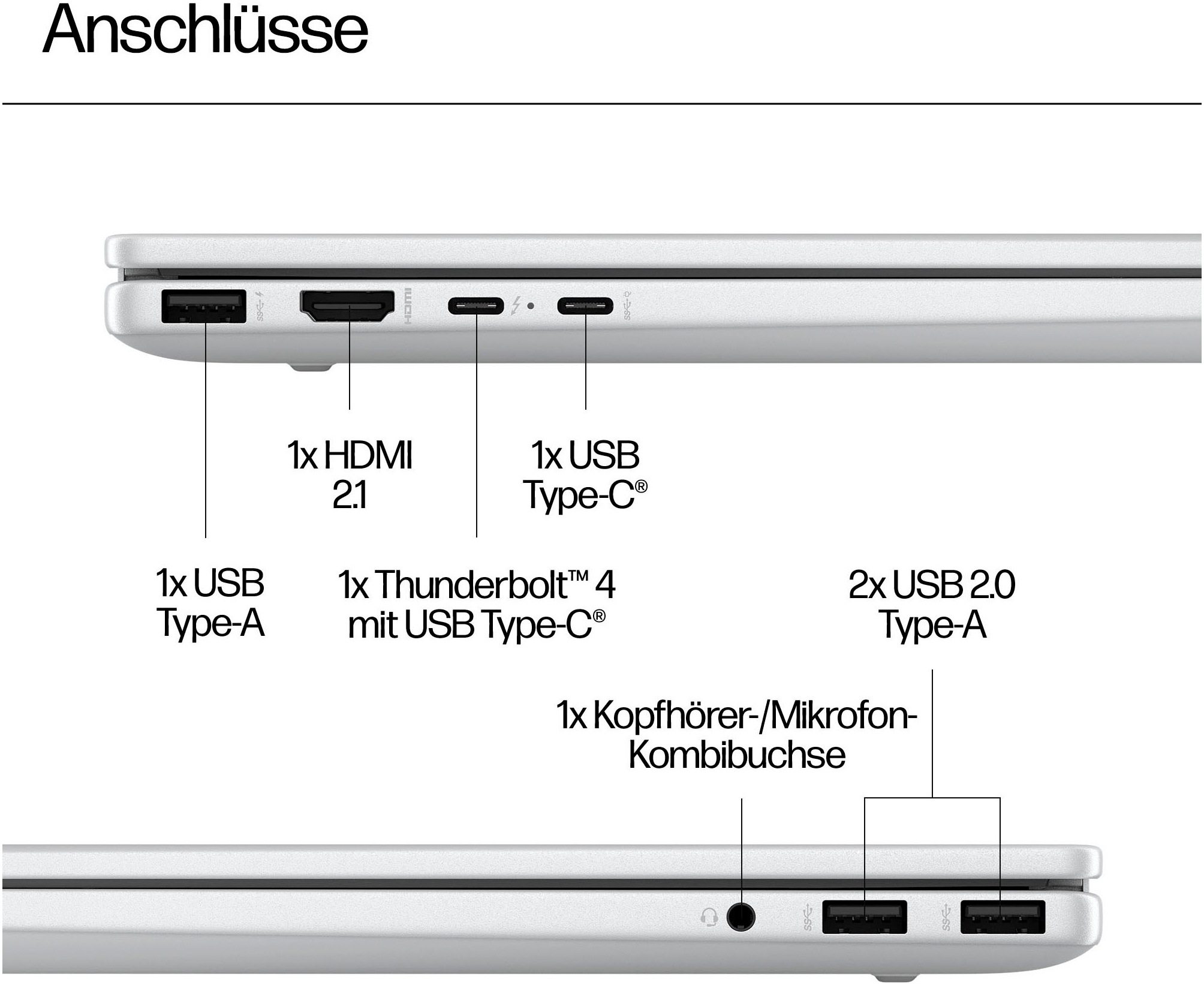 HP Notebook »17-da007«, 43,9 cm, / 17,3 Zoll, Intel, Core Ultra 7, 1000 GB SSD, 17-da0075ng