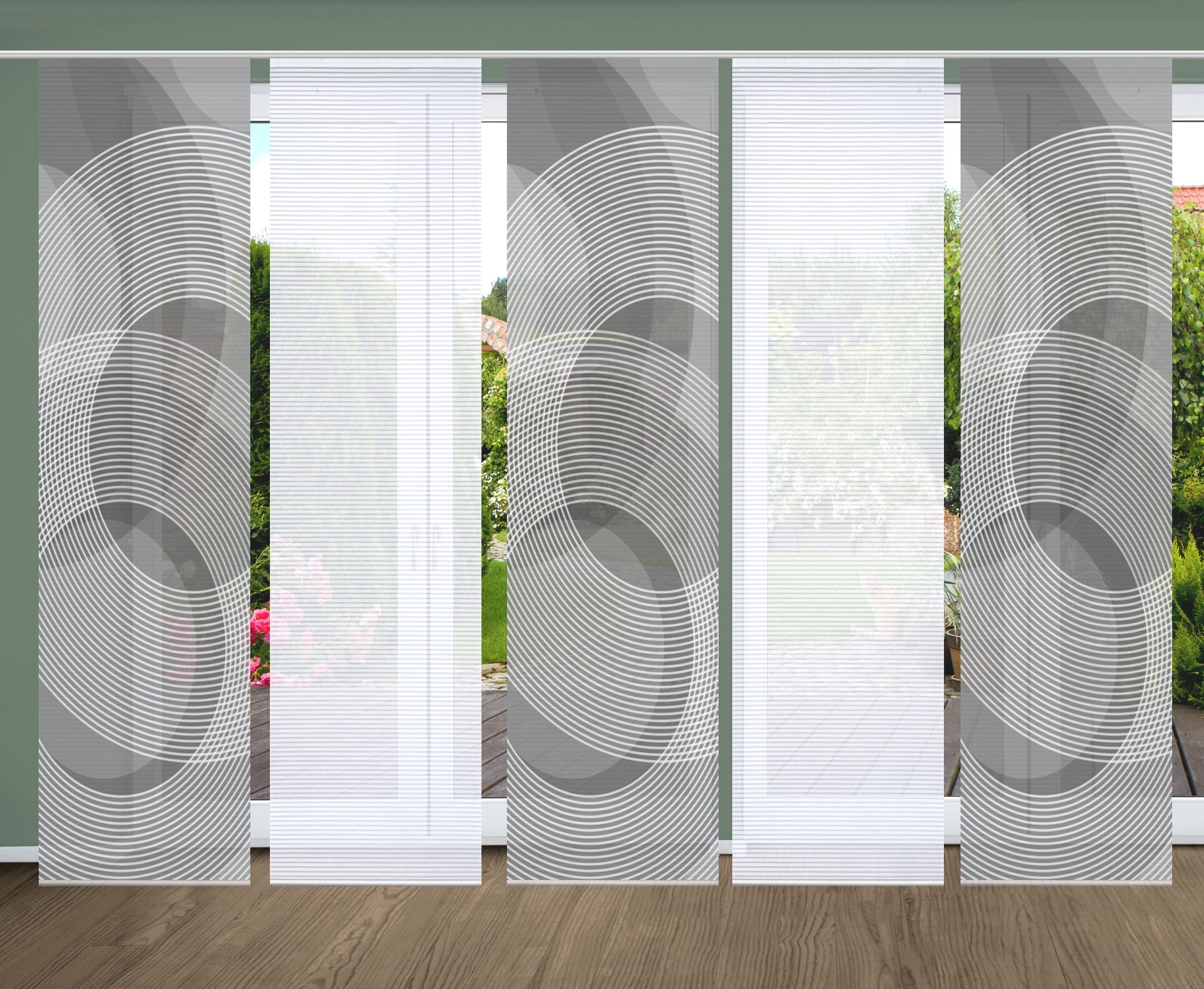 HOME in green Schiebegardine »AFONSO« Paneelwagen 5 Stk. tlg. SET DIGITALDR günstig online kaufen