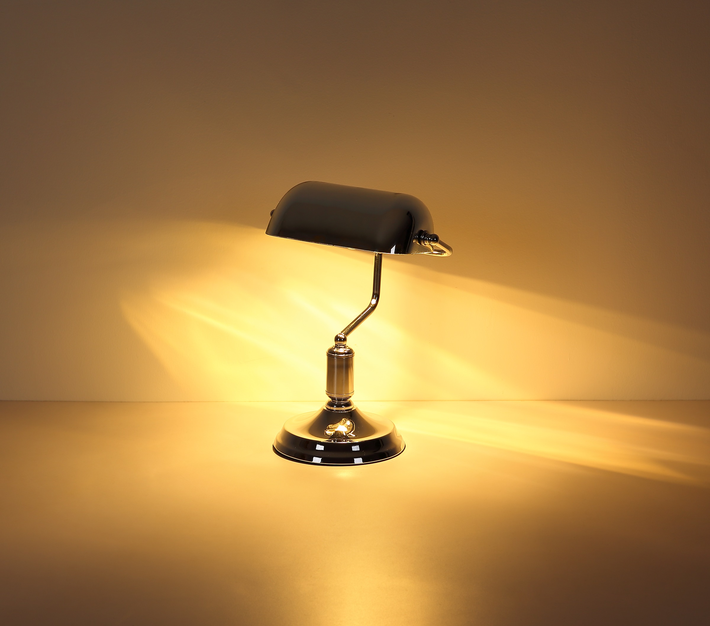 my home Tischleuchte »Estelle«, 1 flammig, Leuchtmittel E27 | ohne Leuchtmittel, Wippschalter am Kabel, Bankerlampe