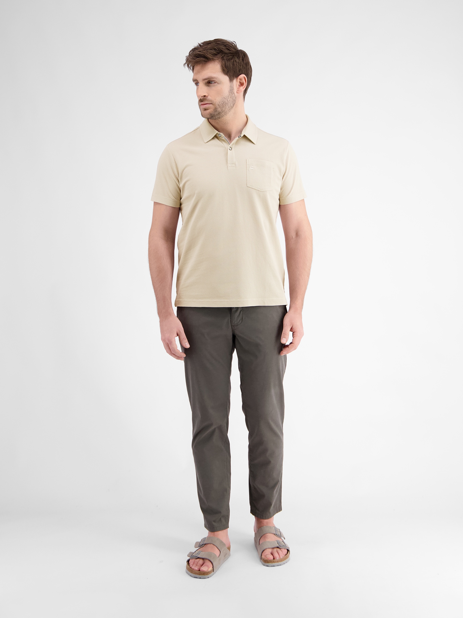 LERROS Poloshirt »LERROS Herren Poloshirt in sportiver Waffelpiquéqualität«
