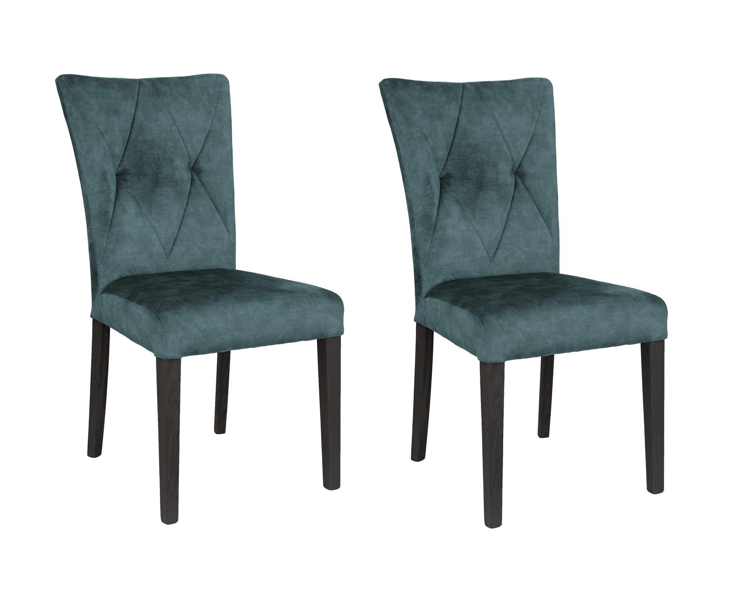 Home affaire 4-Fußstuhl »Diamond« (Set) 2 Stk. Samtvelours Sitz und Ruecken günstig online kaufen