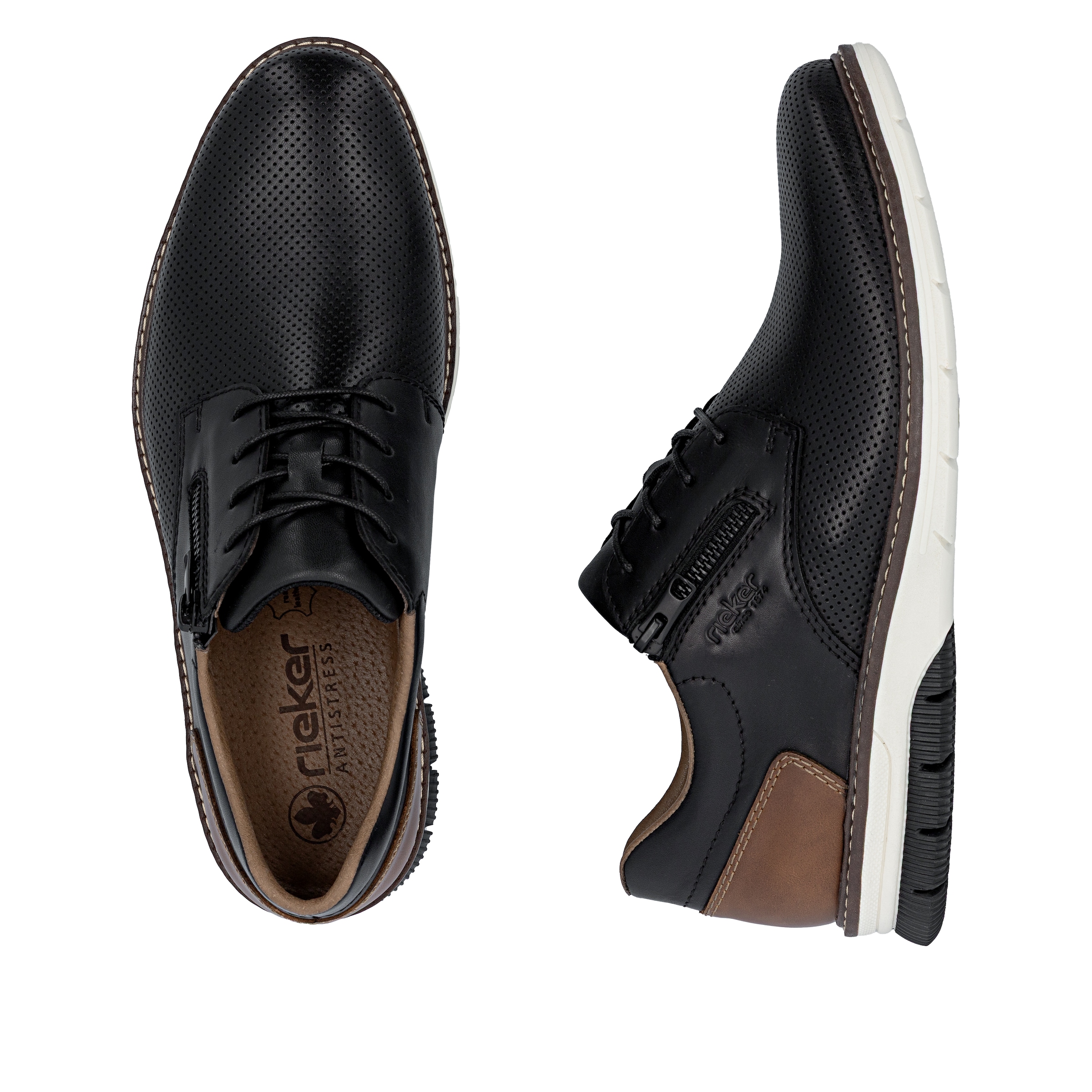 Rieker Schnürschuh  Halbschuh, Freizeitsneaker, Casual-Schnürer mit Perforation