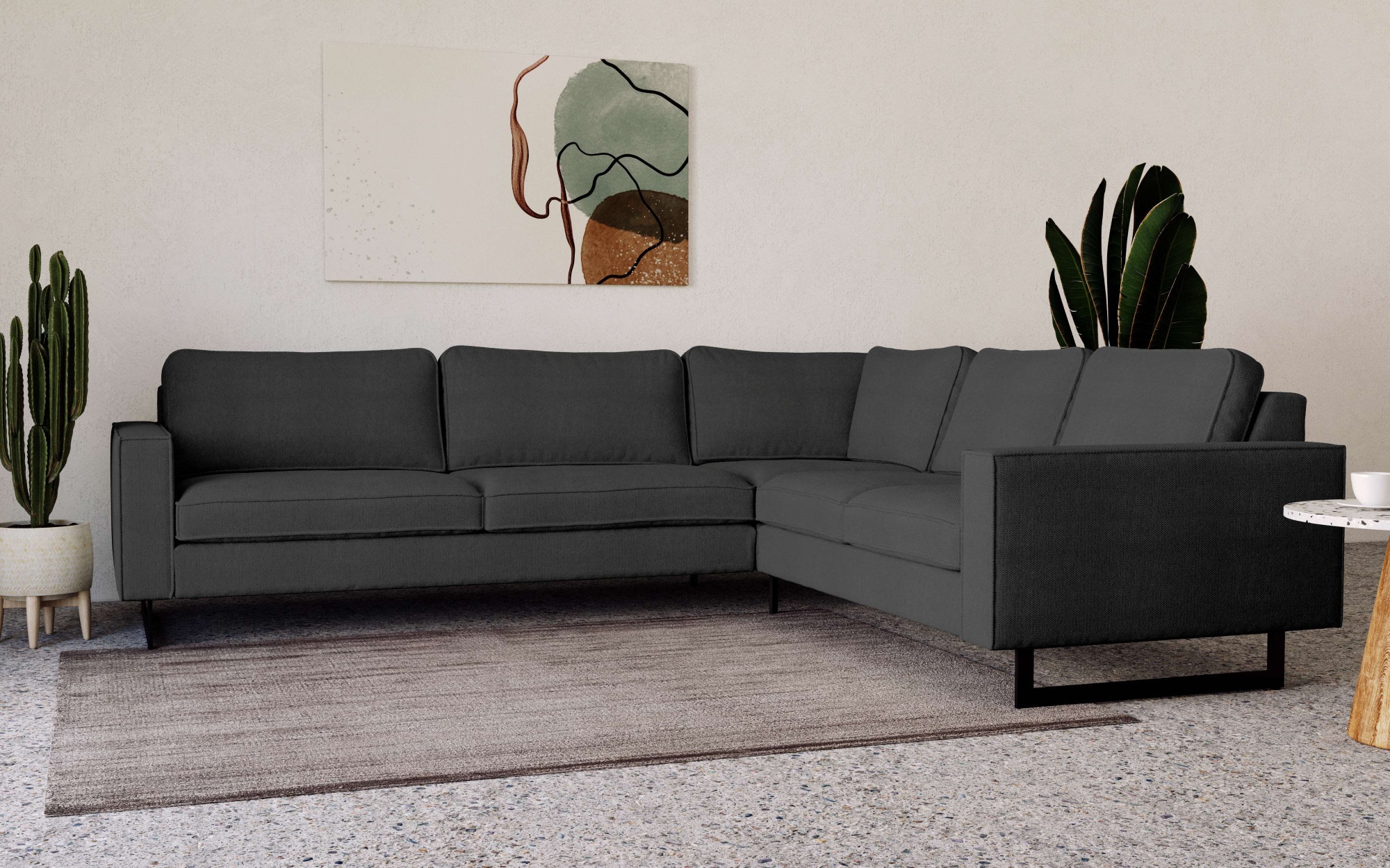 Places of Style Ecksofa »Pinto, 250/290 cm, langer Schenkel, XXL, Ottomane« günstig online kaufen