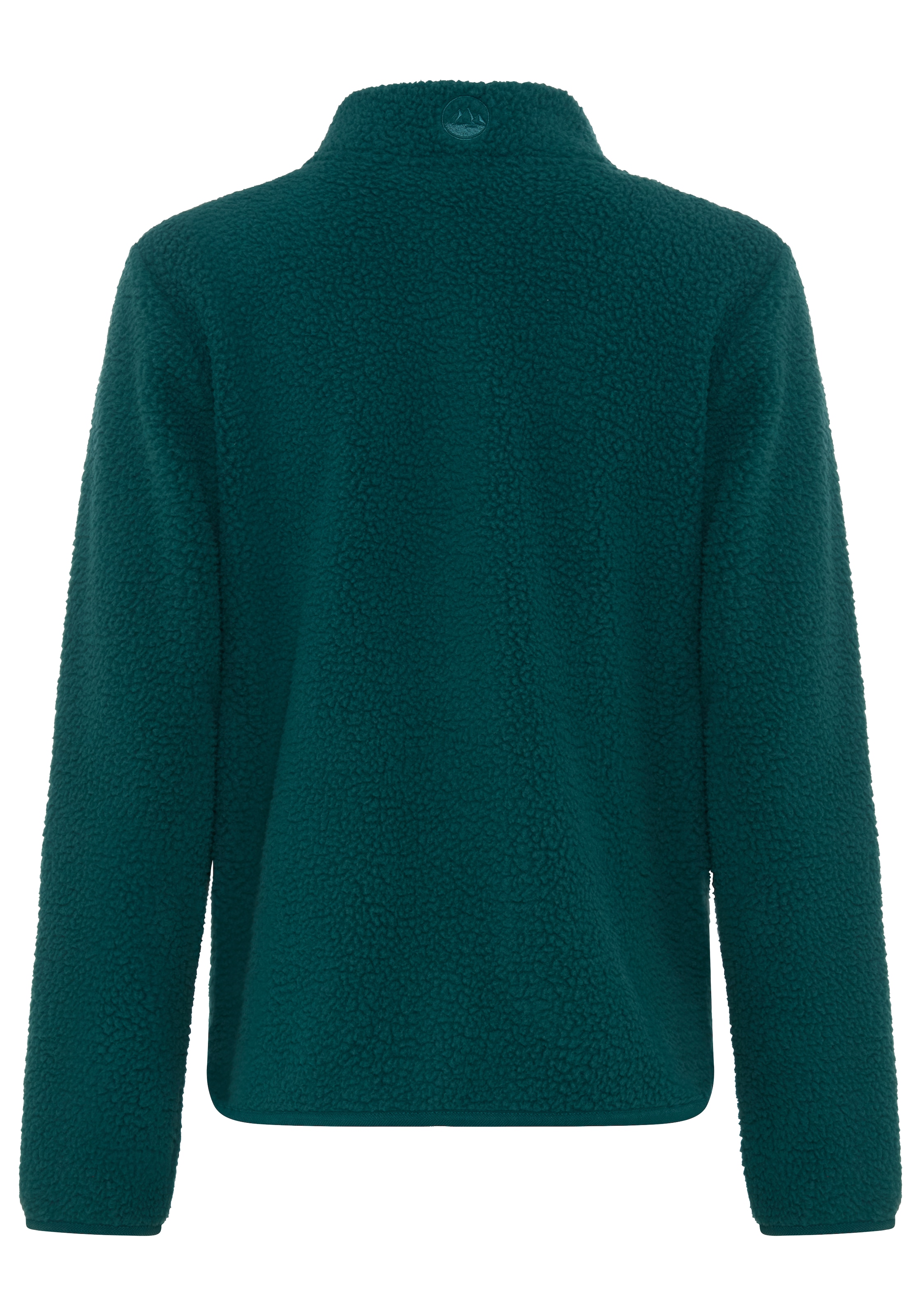 Polarino Fleecejacke ohne Kapuze aus Teddy-Fleece, Übergangsjacke mit Stehkragen und Knöpfen