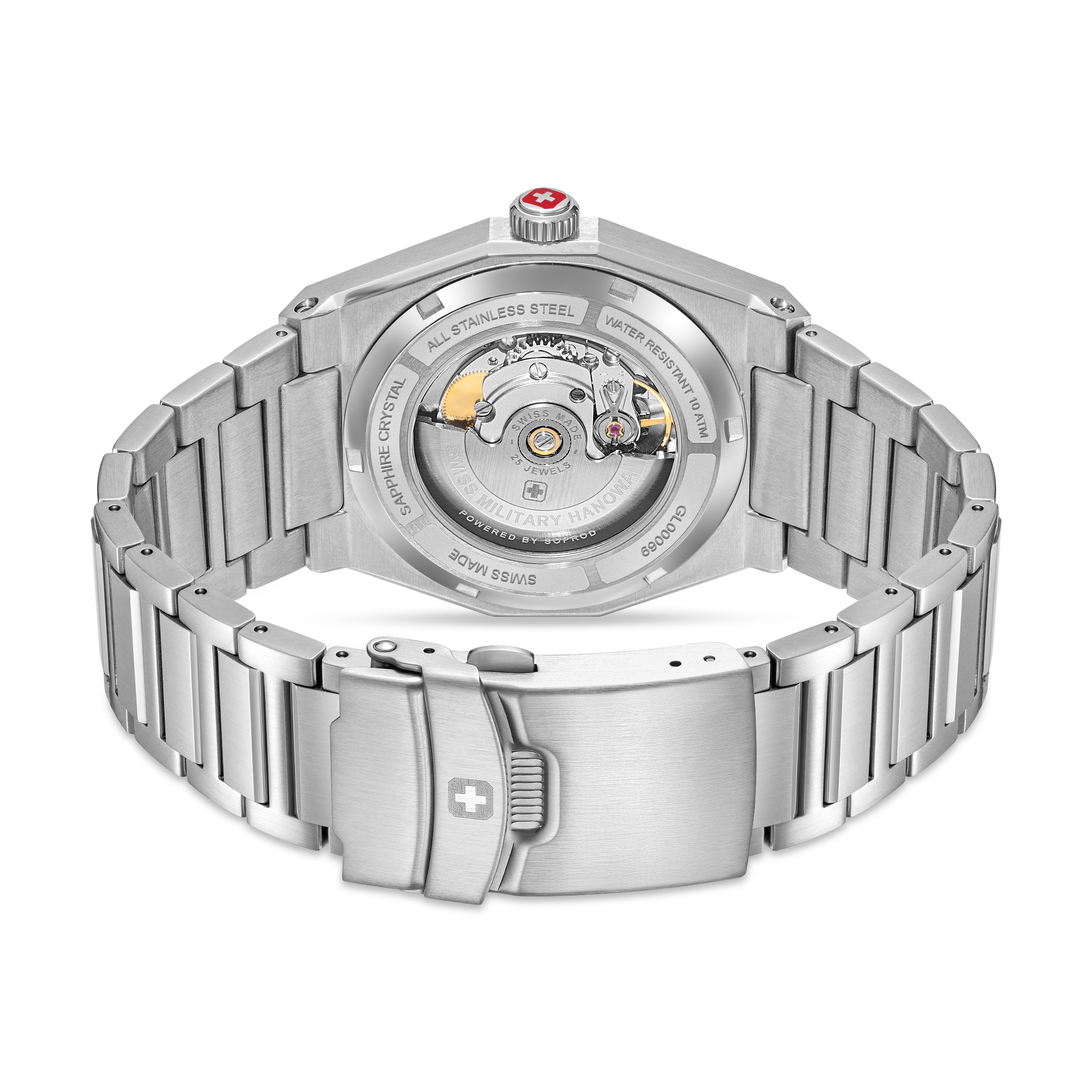 Swiss Military Hanowa Automatikuhr »Avalanche« Armbanduhr, Herrenuhr, Swiss Made, Mechanische Uhr, Edelstahlarmband