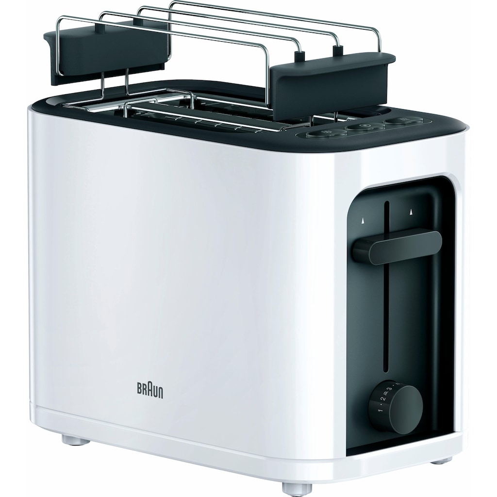 Braun Toaster »HT 3010 WH«, 2 kurze Schlitze, für 2 Scheiben, 1000 W