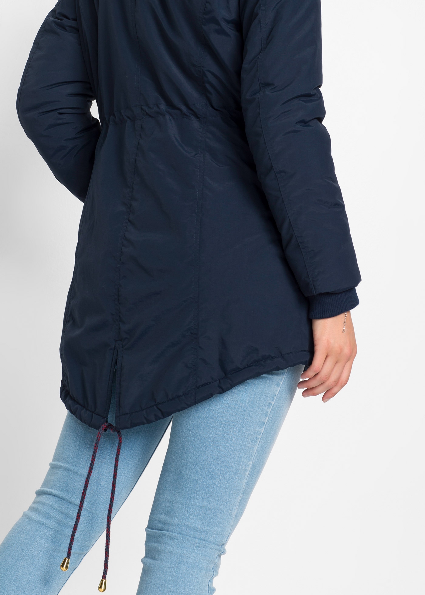 bonprix Parka mit Kapuze Winterjacke als Parka mit Teddy-Fleece und Kapuze