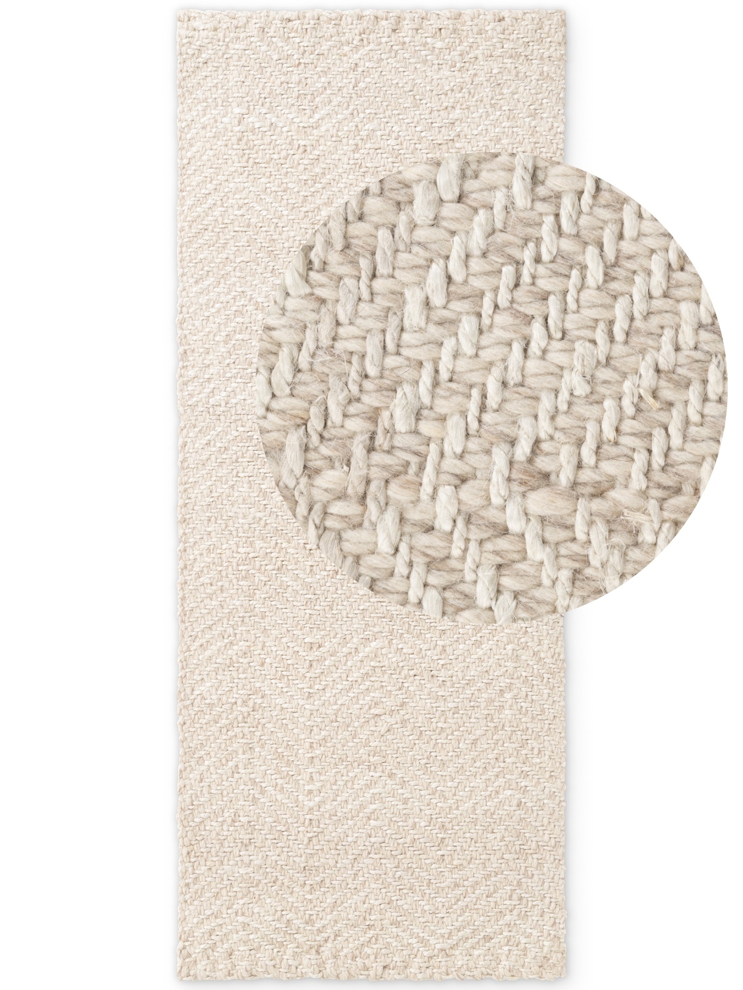 ELLE DECORATION Wollteppich »Majoli«, rechteckig, 10 mm Höhe, Herringbone, günstig online kaufen