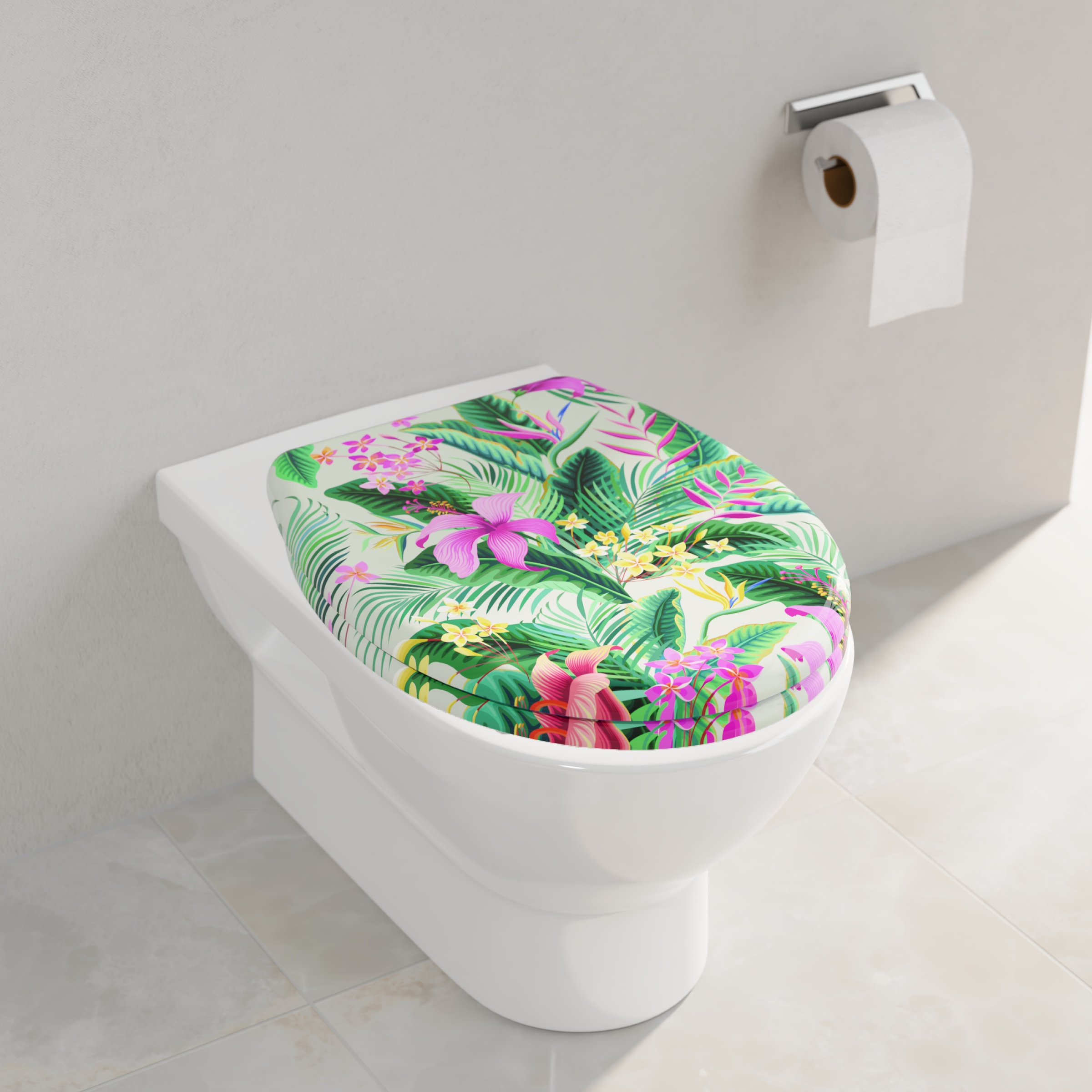 welltime WC-Sitz »TROPICAL«, Mit Absenkautomatik & Schnellverschluss