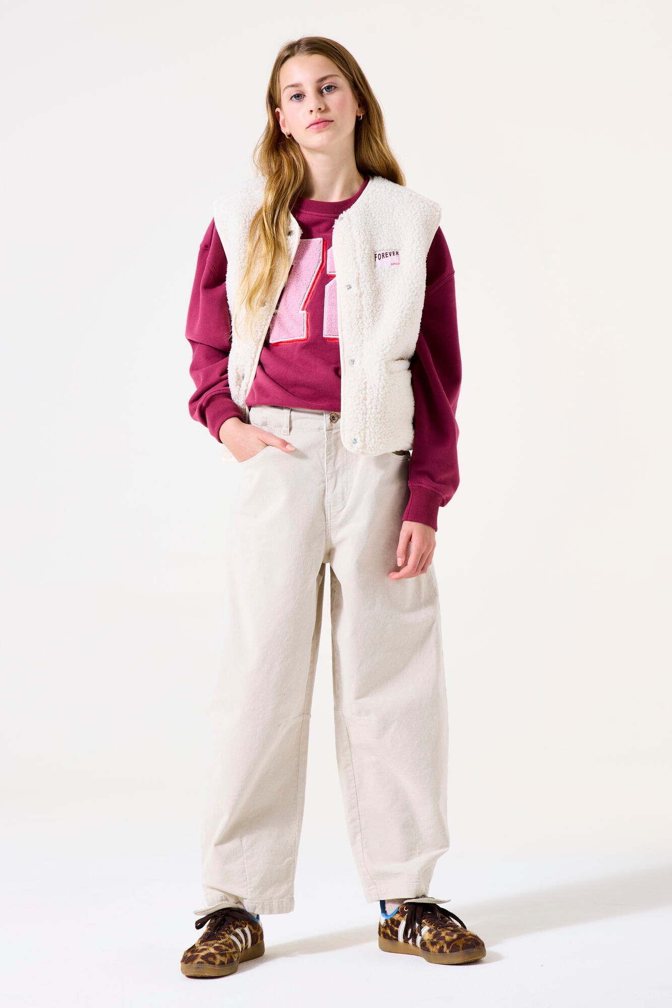 Garcia Strickweste mit Stickerei