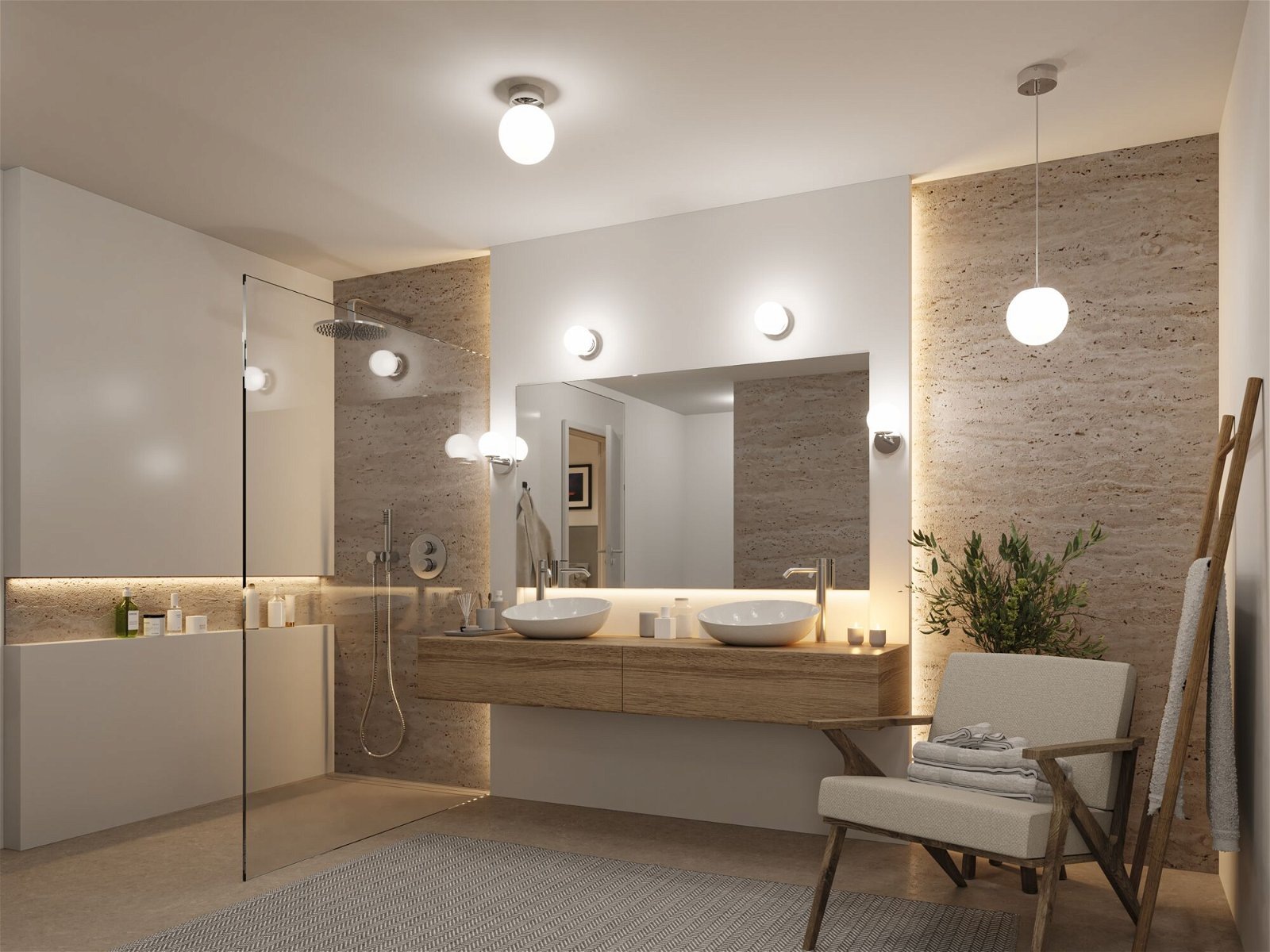 Paulmann LED Deckenleuchte »Selection Bathroom Gove IP44 3000K 9W Satin, Gl günstig online kaufen