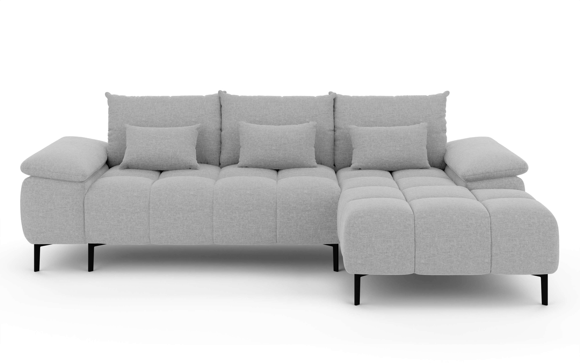 Home affaire Ecksofa »DROMARA Schlafsofa mit Bettkasten, Maße: B/T/H 277/141/91 cm« L-Form mit Recamiere rechts/links bestellbar, Wellenunterfederung