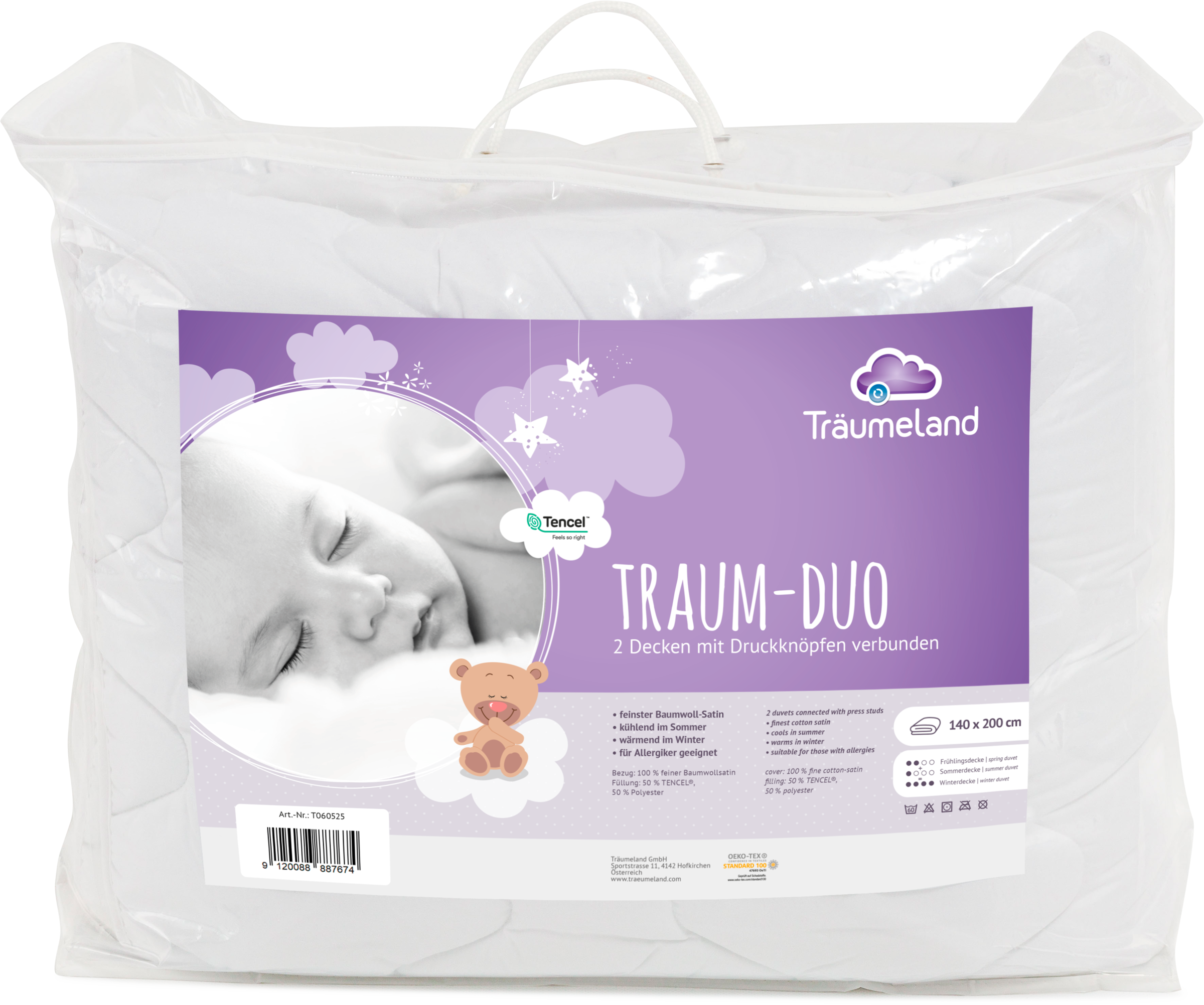 Träumeland Kinderbettdecke »Traum-Duo« 4-Jahreszeiten 2 Stk. tlg. günstig online kaufen