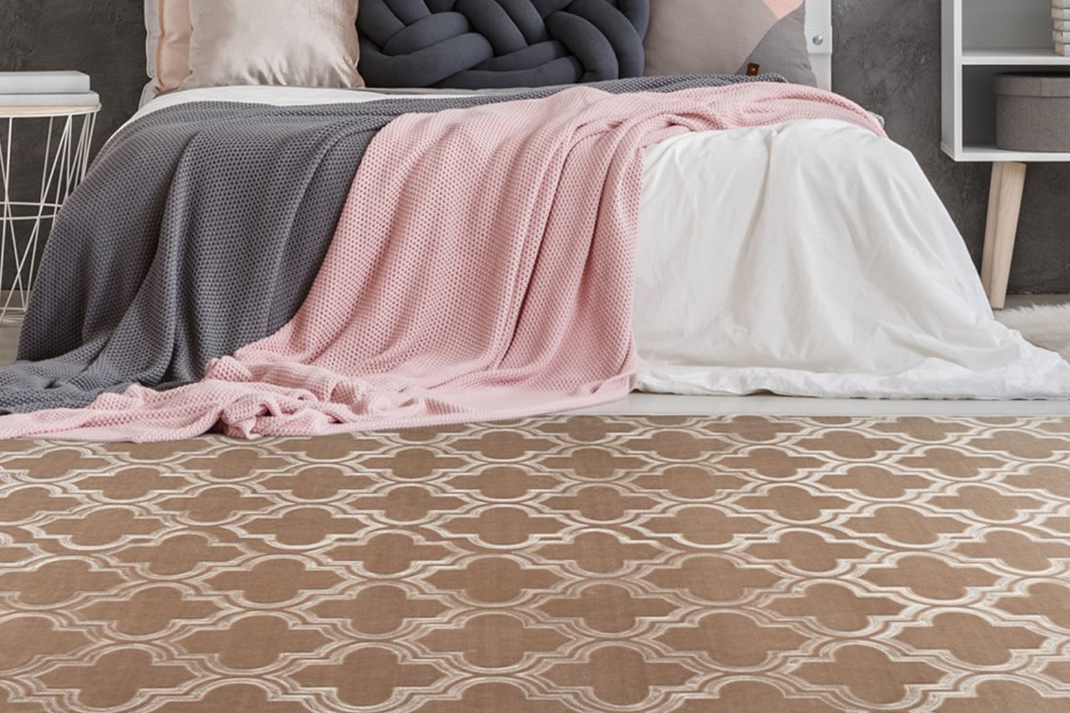 calo-deluxe Teppich »Latemar 200«, rechteckig, 7 mm Höhe, Hoch- Tief Struktur, Wohnzimmer