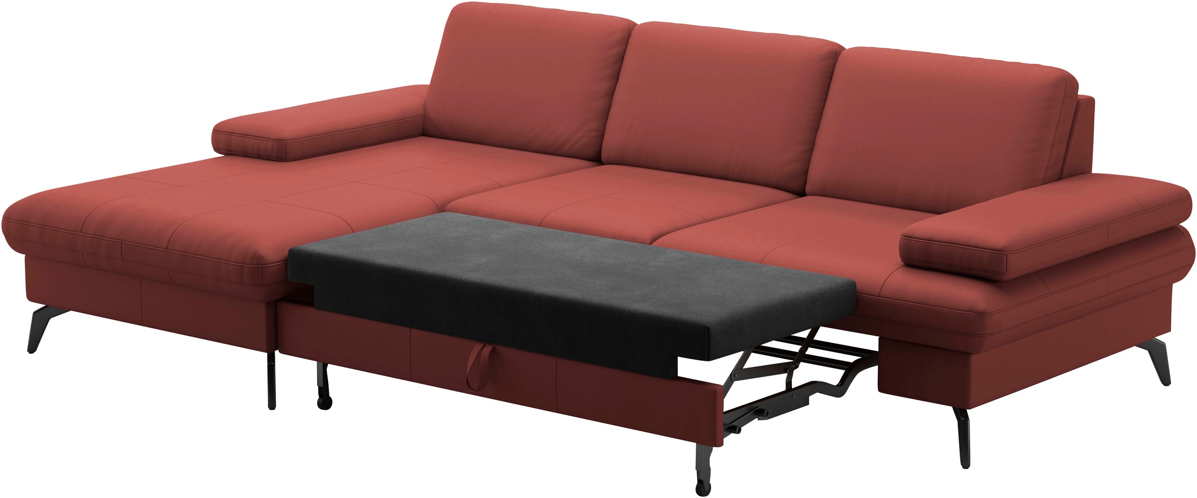 sit&more Ecksofa »Morris L-Form, inkl. Sitztiefenverstellung«, wahlweise mit Armteilverstellung, Bettfunktion & Bettkasten