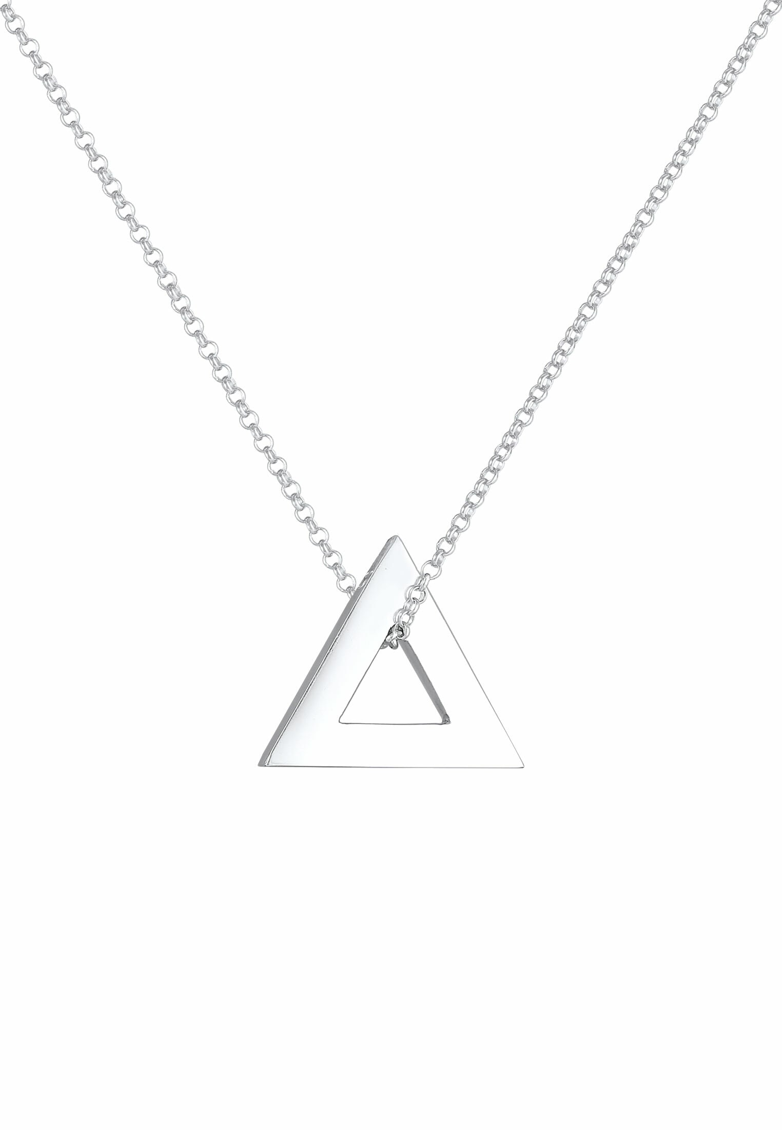 Kuzzoi Kette mit Anhänger »Herren Erbskette Dreieck Triangle 925 Silber«