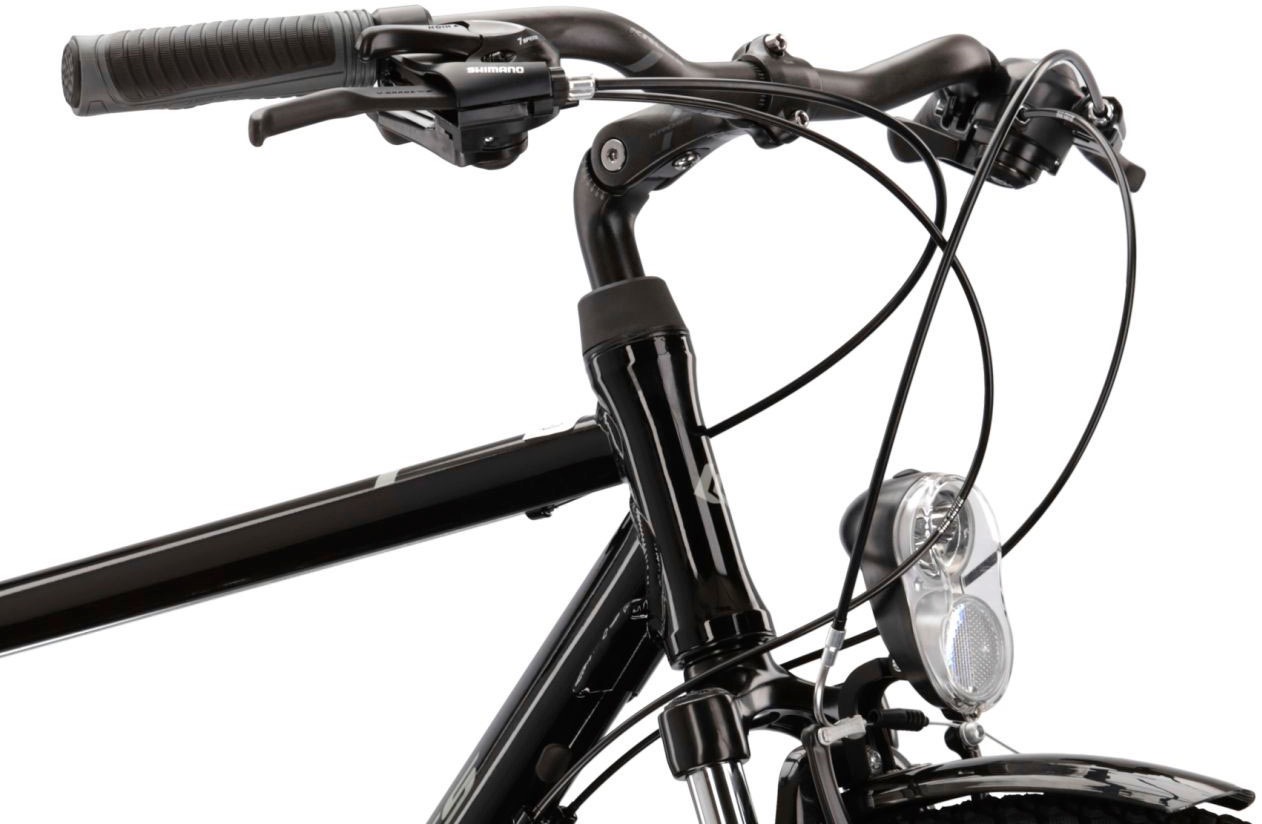 Kross Trekkingrad »KROSS Trekkingrad Trans 1.0 28" schwarz«, 21 Gang, Shimano, TOURNEY TY300 Schaltwerk, Kettenschaltung