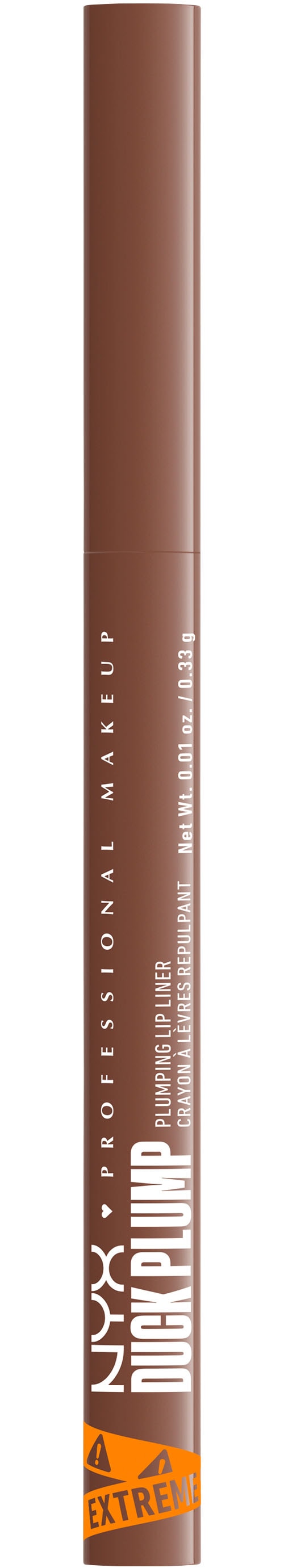 NYX Lippenstift »Professional Makeup Duck Plump Plumping Lip Liner Lippenkonturenstift«, Polstert die Lippen natürlich auf, angeschrägte Spitze.