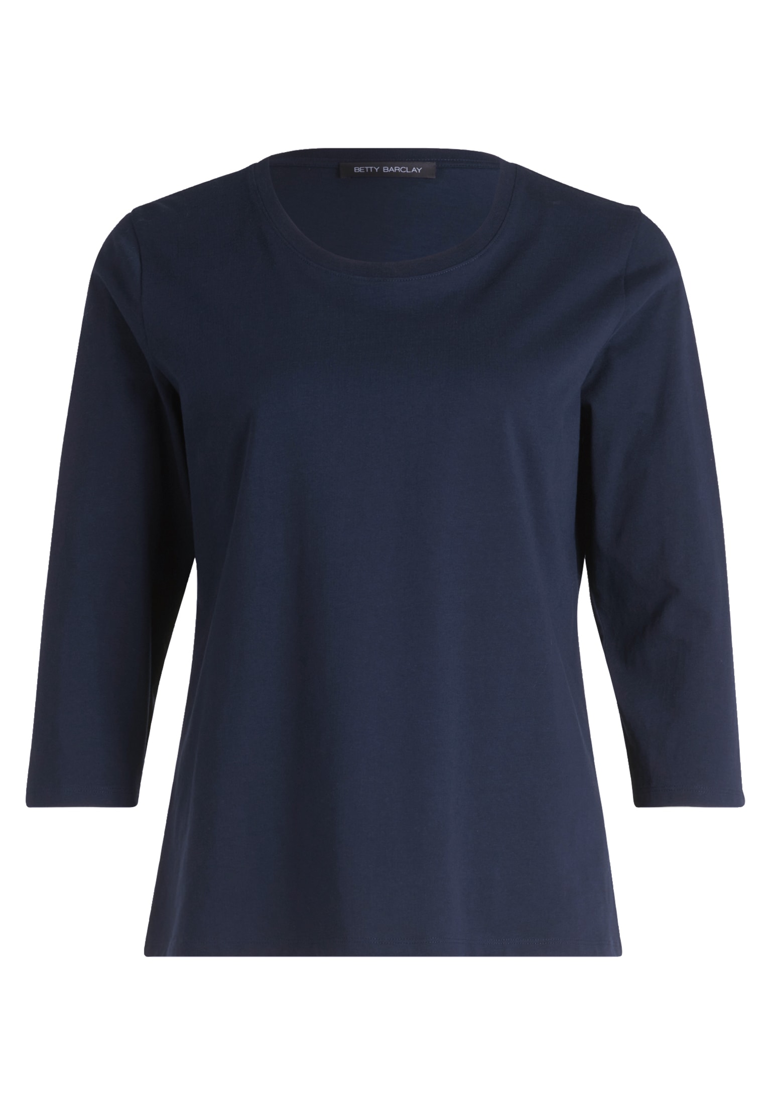 Betty Barclay 3/4-Arm-Shirt »Betty Barclay Basic Shirt mit Rundhalsausschnitt«, Rippbündchen