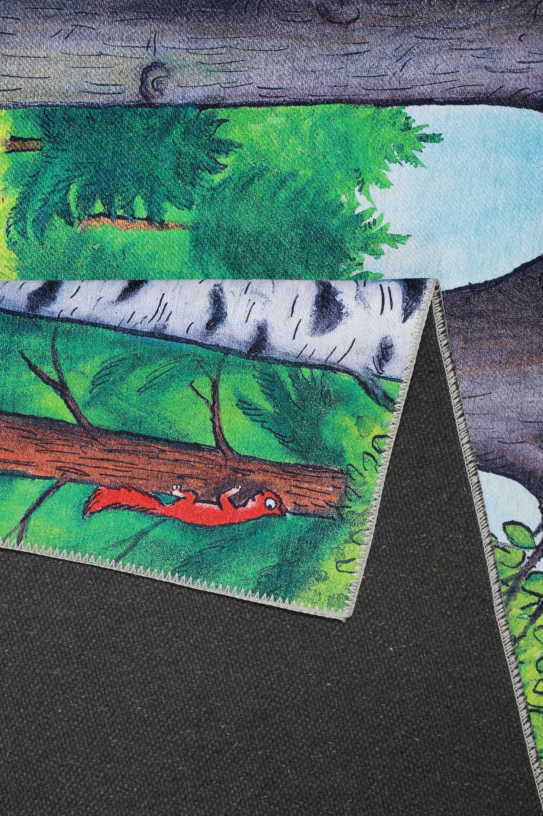 DER GRÜFFELO Kinderteppich »Mouselo GR-0170«, rechteckig, 6 mm Höhe, aktueller Grüffelo Teppich, Kurzflor mit hohem Baumwollanteil