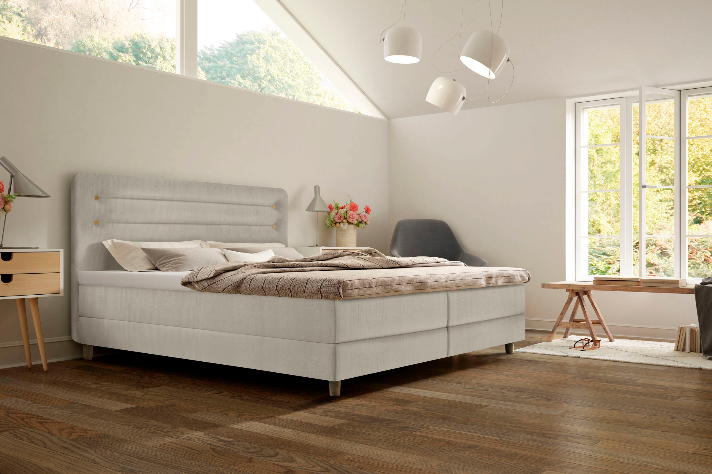 5. Bild von Schlaraffia Boxspringbett »Fidelio«, inkl. BULTEX® Topper, Holzfuß in Eiche