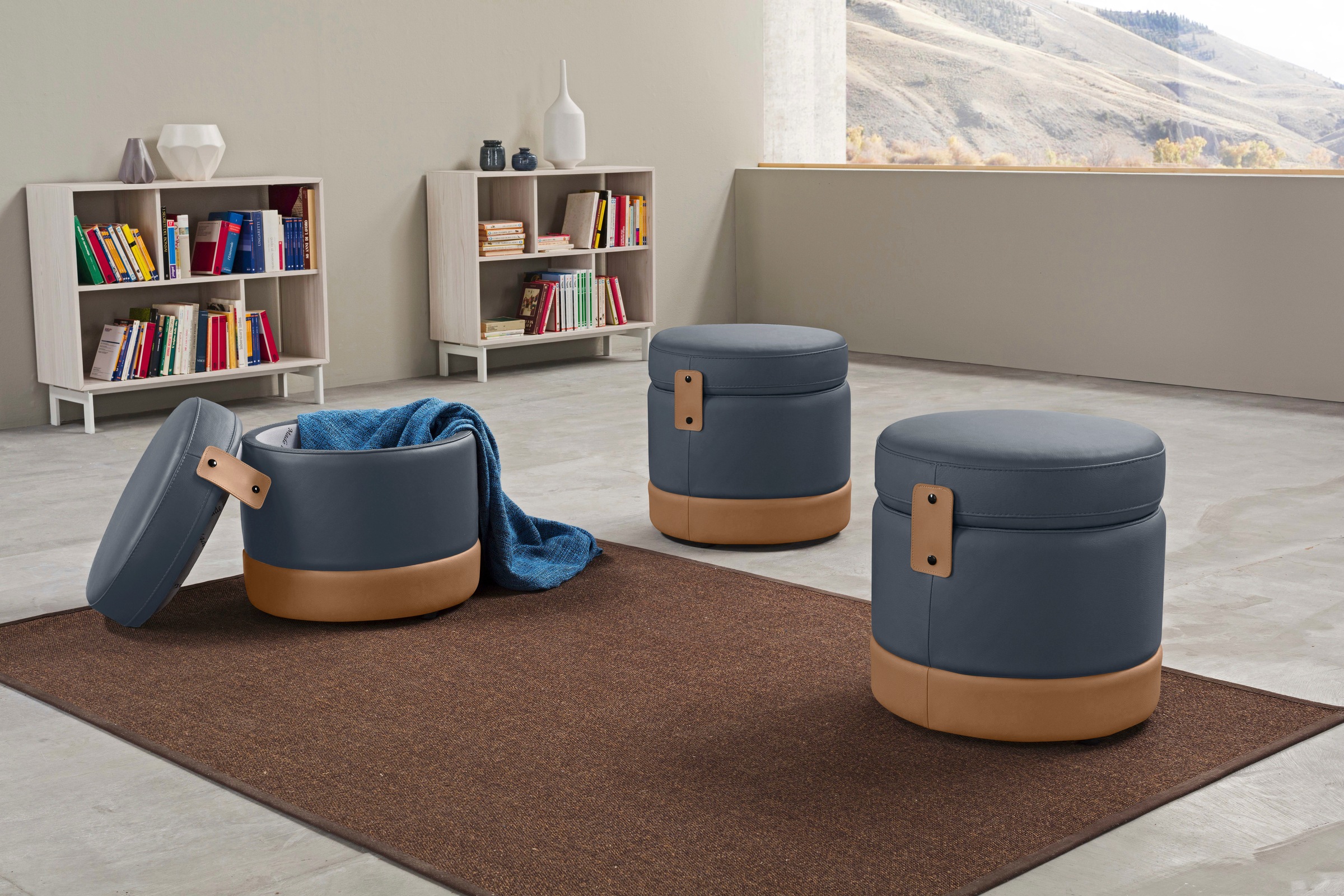 Egoitaliano Hocker »Tonder, Designhocker als Blickfang mit tollen Details«, günstig online kaufen