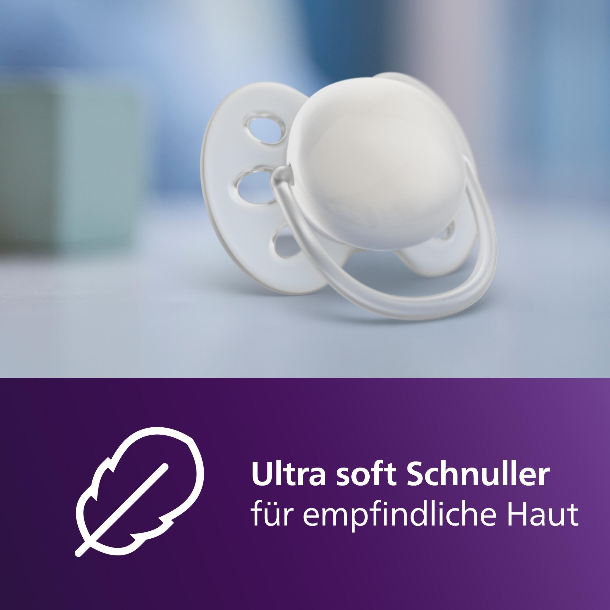 Philips AVENT Babyflasche »Natural Response Flaschen-Set Air-Free Ventil SCD657/11« 4 Flaschen mit AirFree-Ventil, ultra soft Schnuller, Flaschenbürste