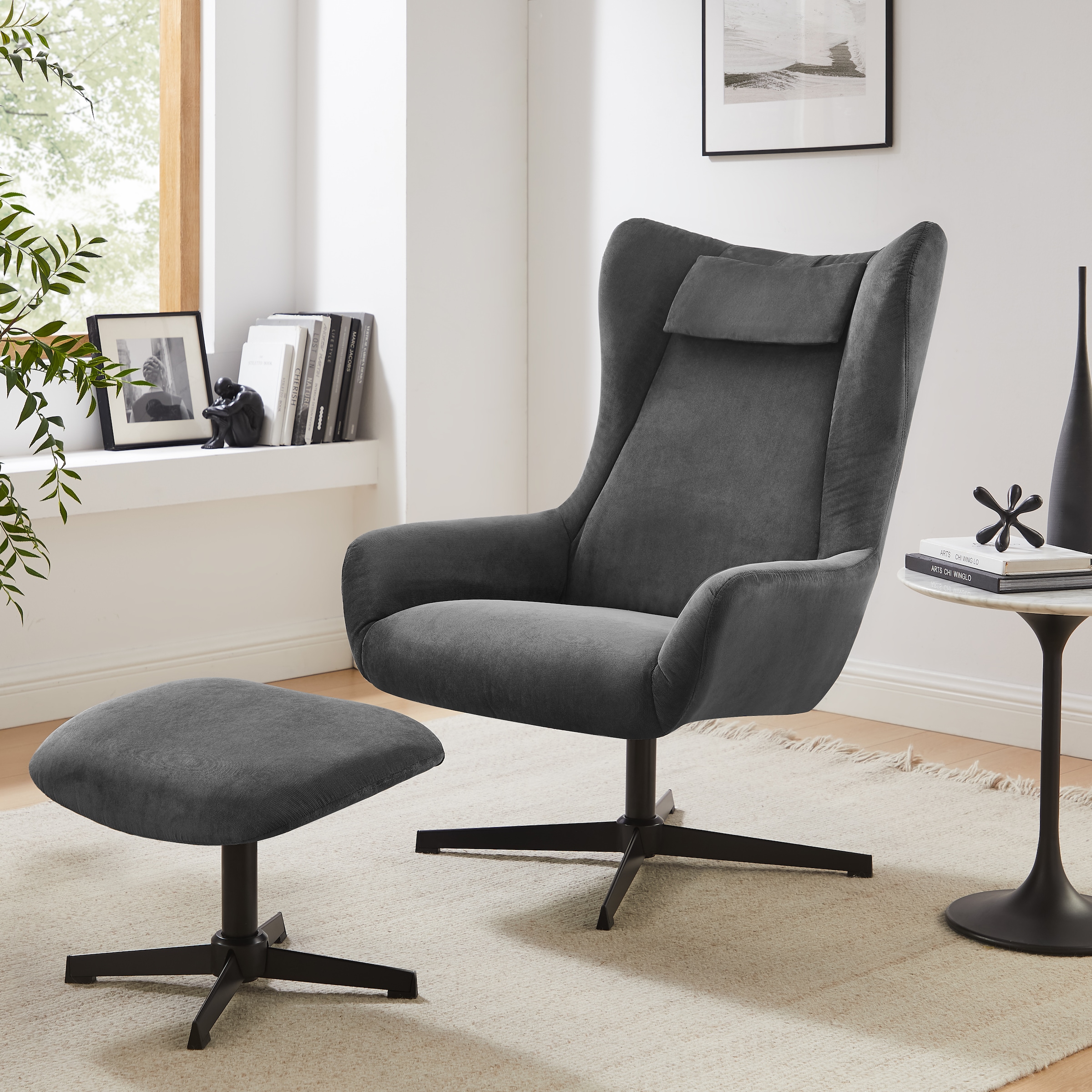 SalesFever Sessel »Savannah Bequemer Sessel« Set, 2 Stk. tlg. mit Drehfunkt günstig online kaufen