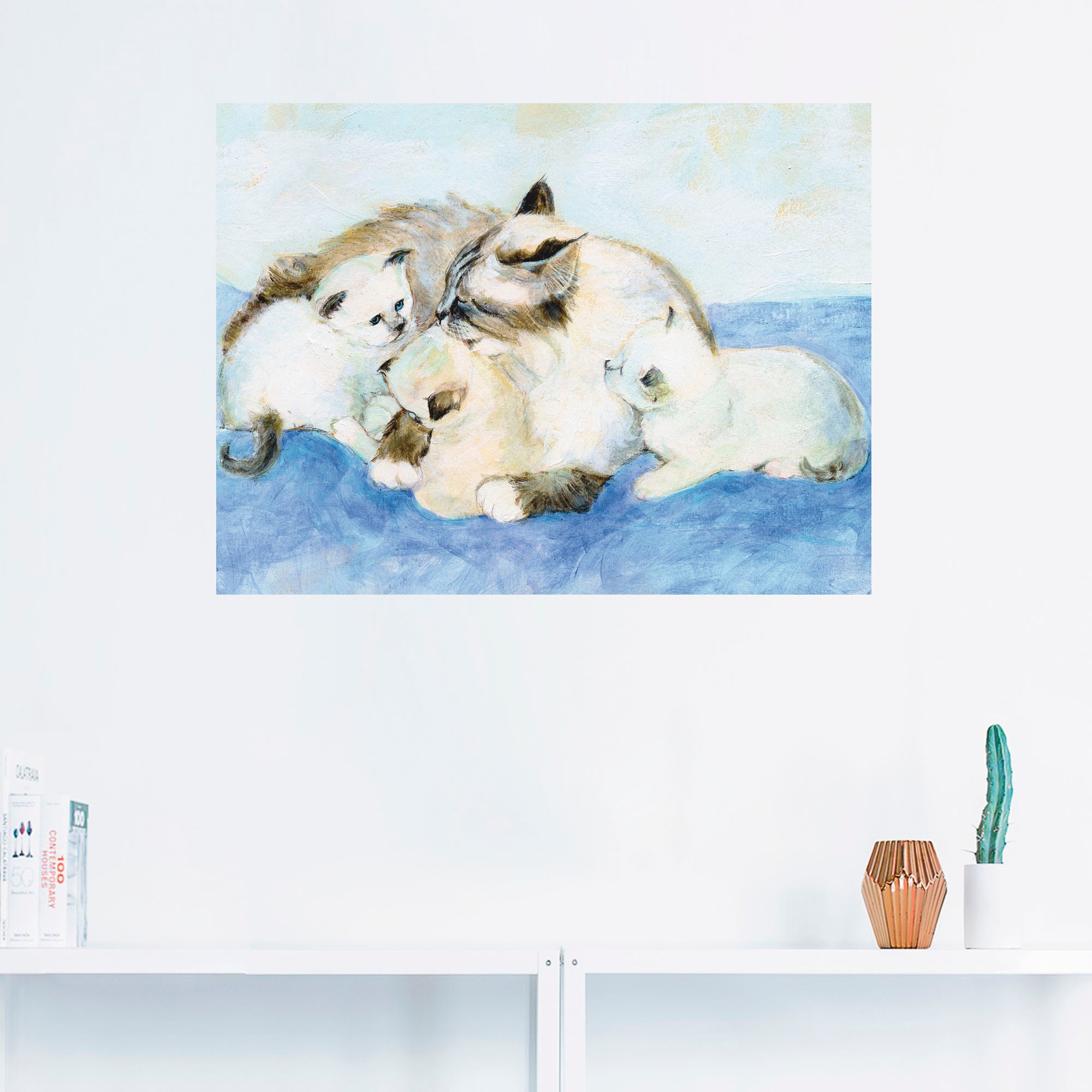 Artland Wandbild "Katzenfamilie", Haustiere, (1 St.), als Leinwandbild, Wan günstig online kaufen