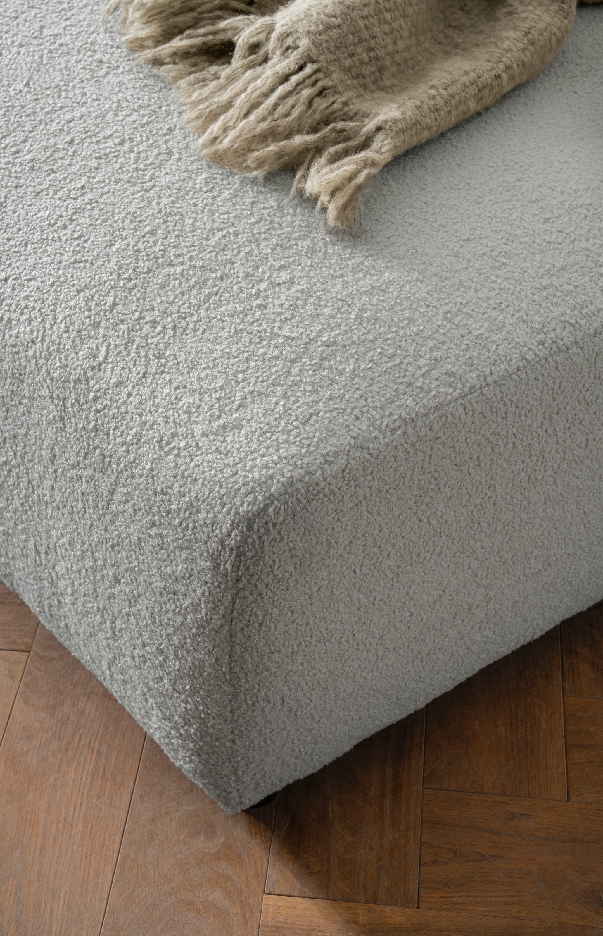 andas Hocker »BAKELS, Polsterhocker in Cord oder Boucle-Stoff«, zur Serie BAKELS, Hocker stellbar zum Schlafsofa (Krokodilverbinder)