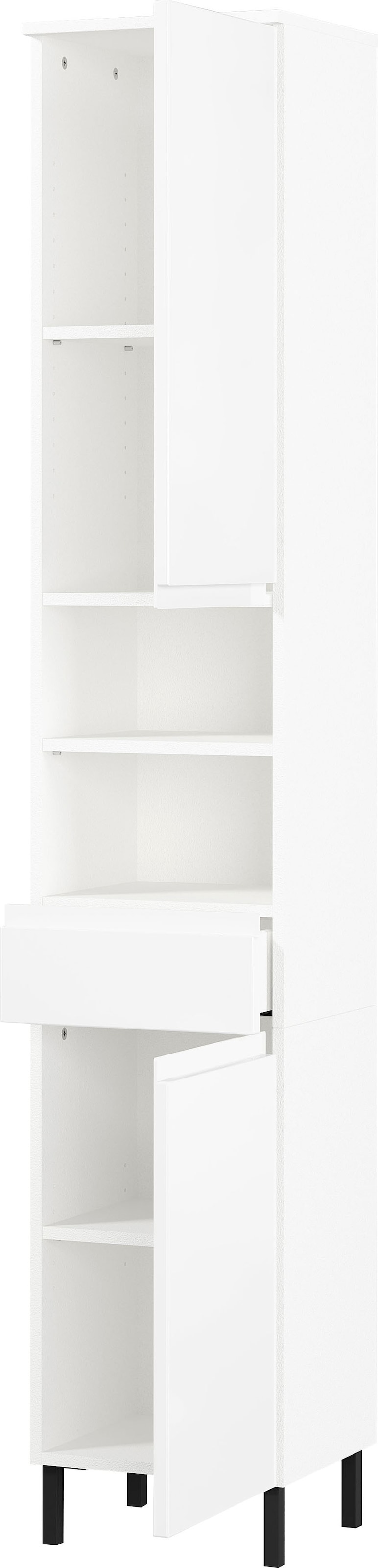 GERMANIA Badmöbel-Set »Scantic«, (Set, 4 St.), aus Midischrank, Spiegel, Waschbeckenunterschrank, Hochschrank