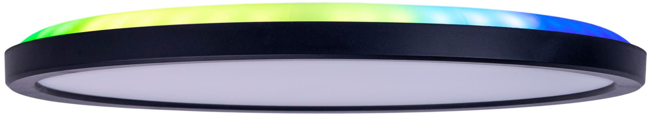 näve Deckenleuchte »LED "CARLO" mit RGB-Backlight D: 29,3 cm«, Dimmbar mit Memoryfunktion, Farbwechsler und Nachtlichtfunktion