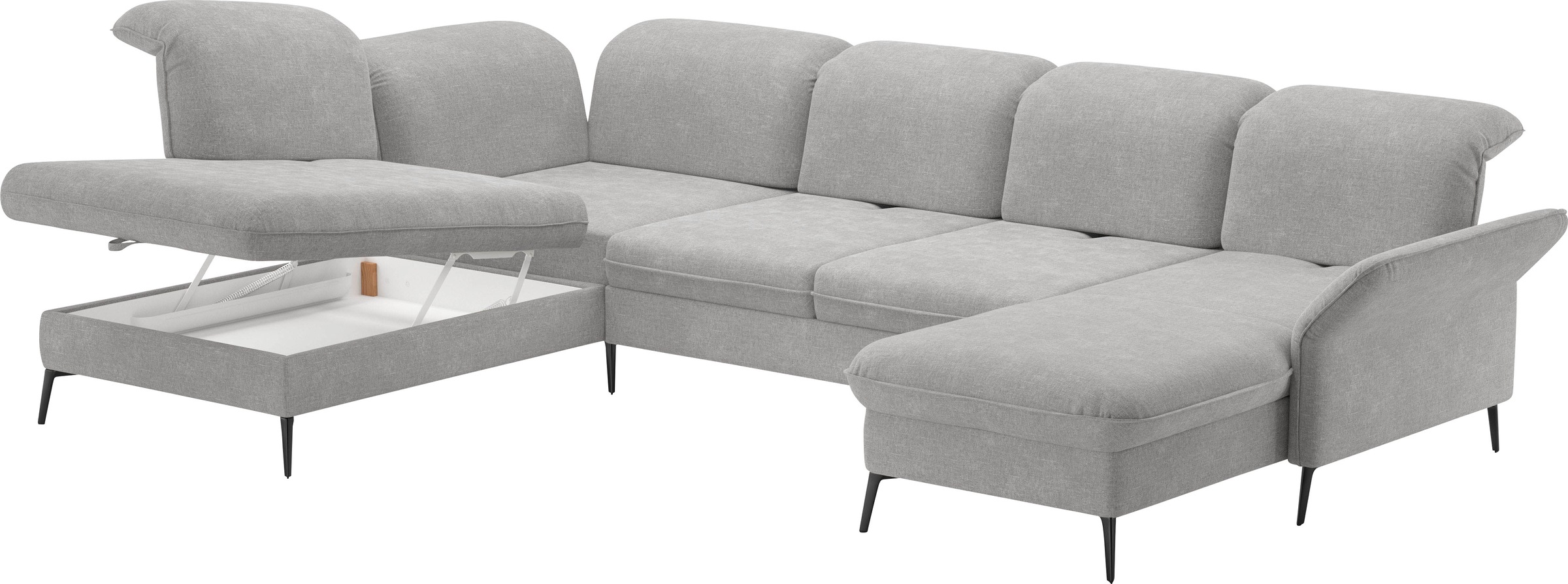 sit&more Wohnlandschaft »Emely«, mit Sitztiefenverstellung optional mit Bettfunktion und Bettkasten