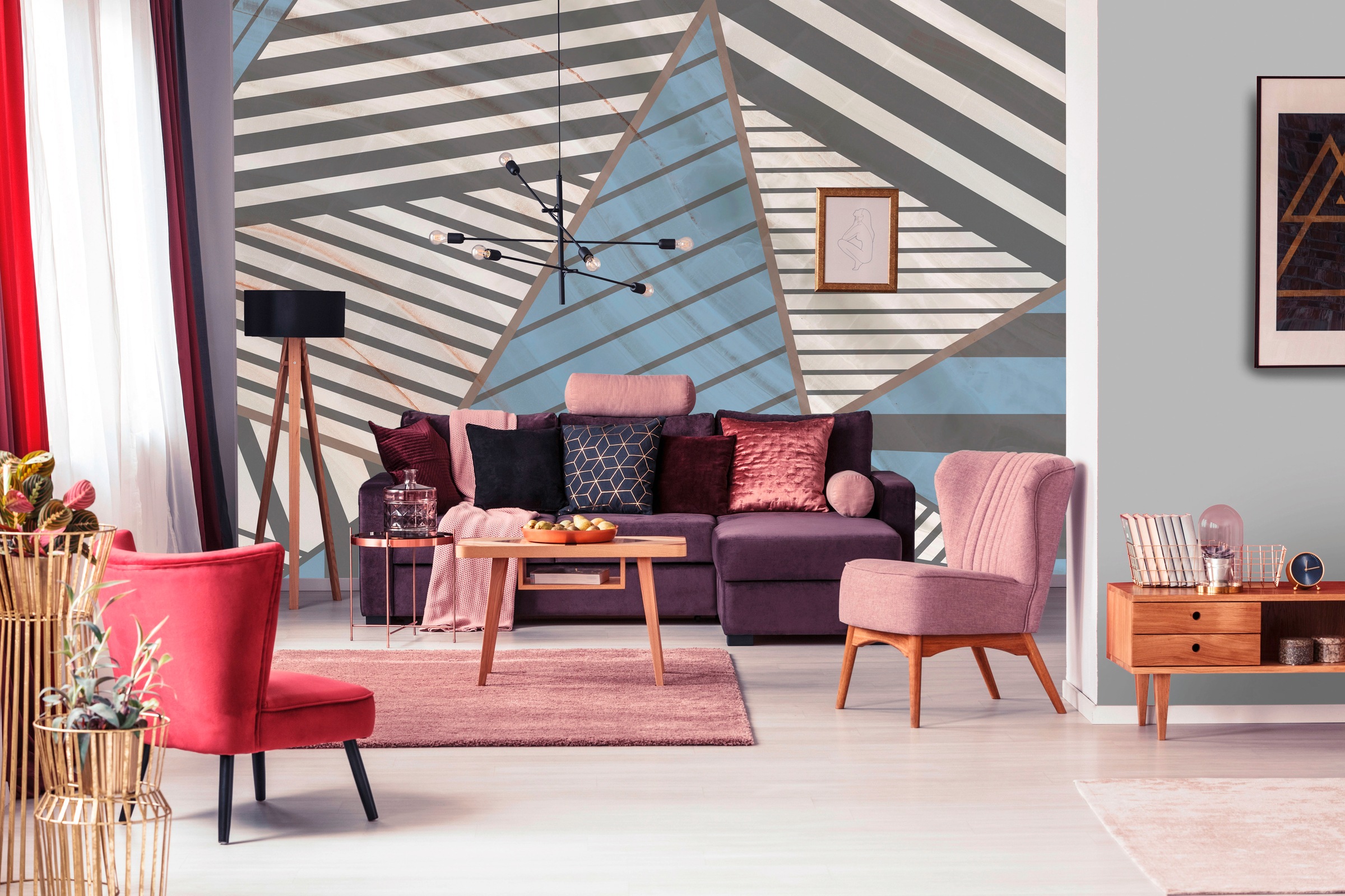 Architects Paper Fototapete »Atelier 47 Stripes Marble 3« 3D-Optik glatt Vl günstig online kaufen