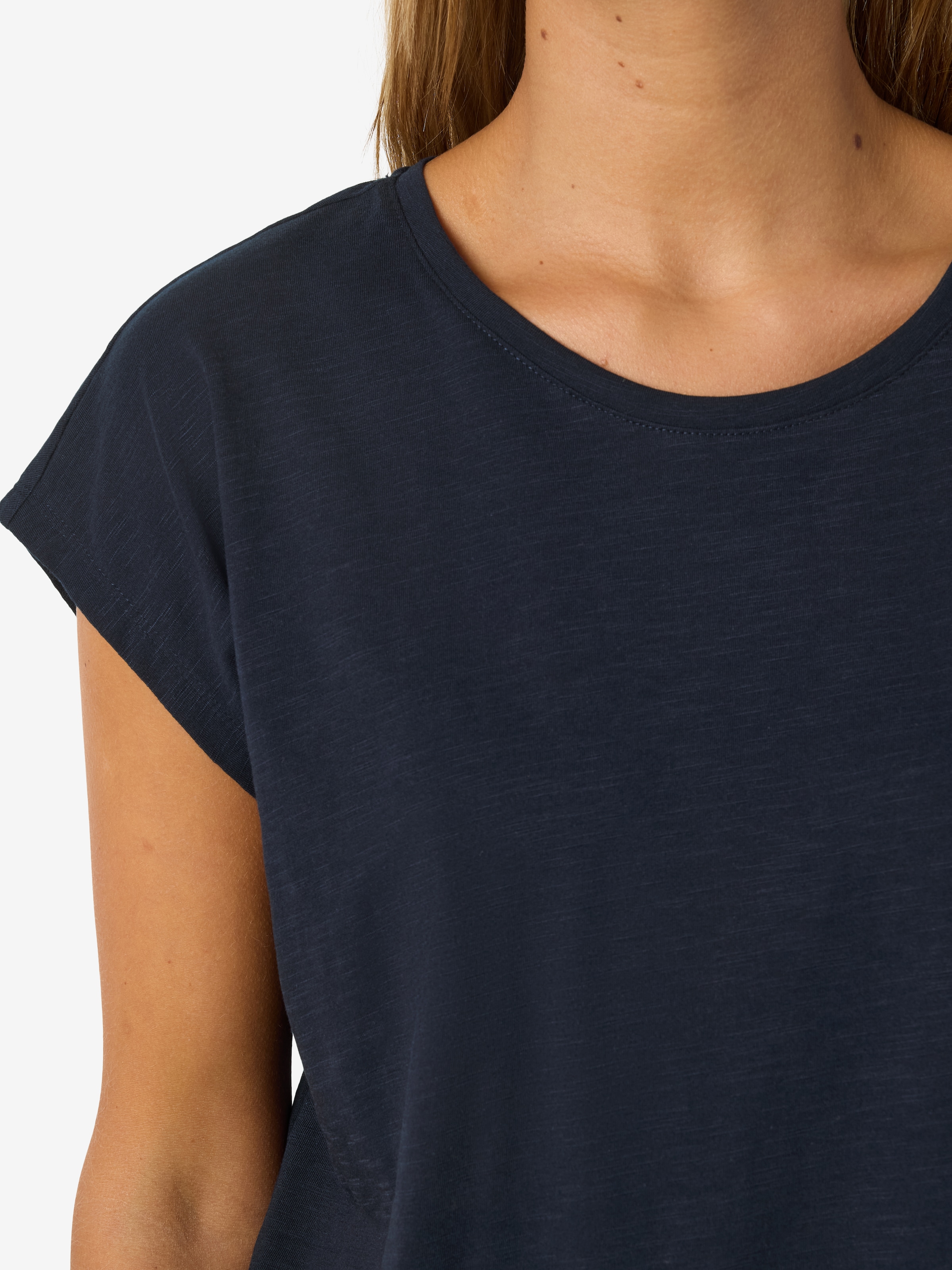 Noisy may Kurzarmshirt »NMMATHILDE S/S LOOSE LONG TOP NOOS« Baumwollmischung, relaxed fit