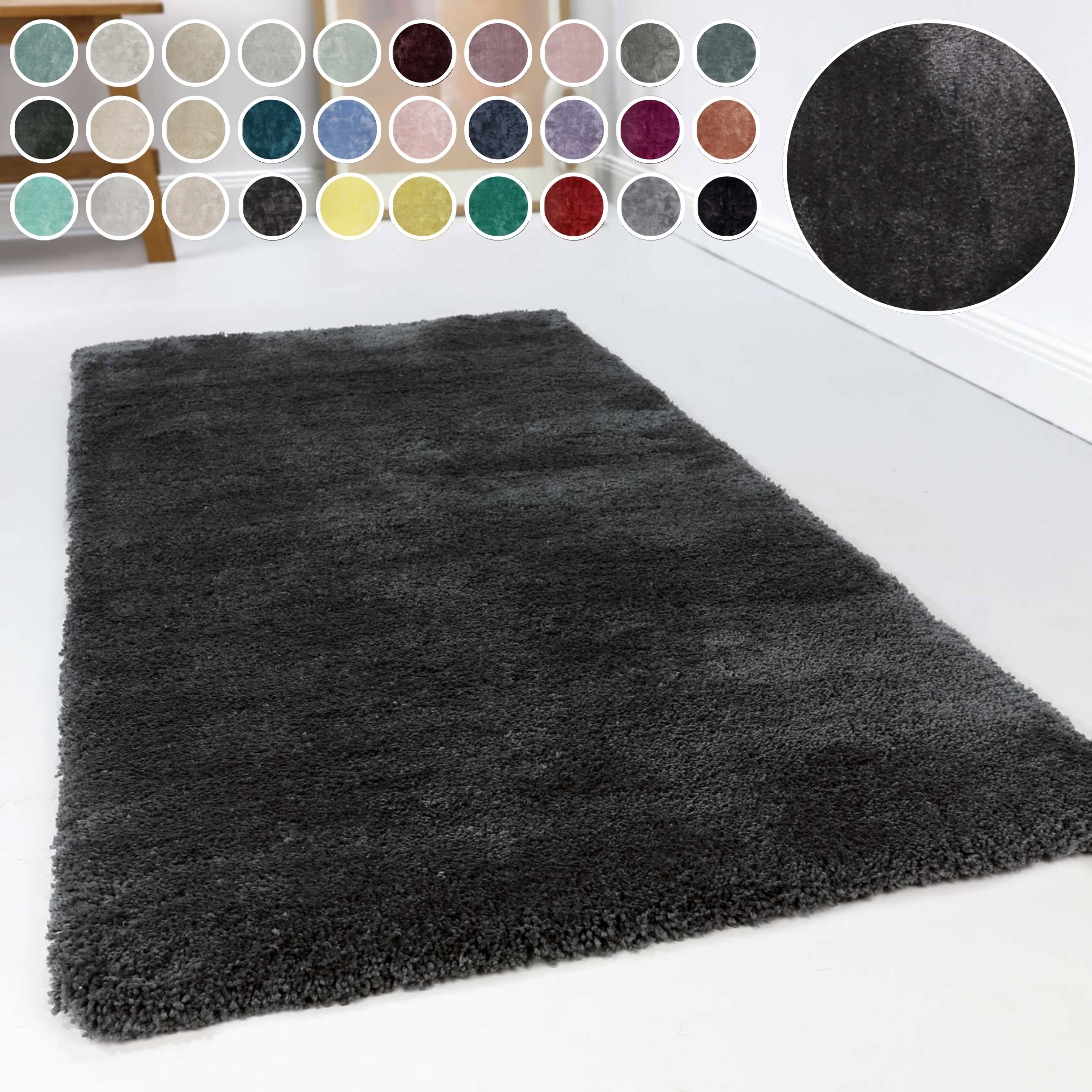Esprit Hochflor-Teppich »Relaxx ESP-4150«, rund, 25 mm Höhe, Wohnzimmer, se günstig online kaufen