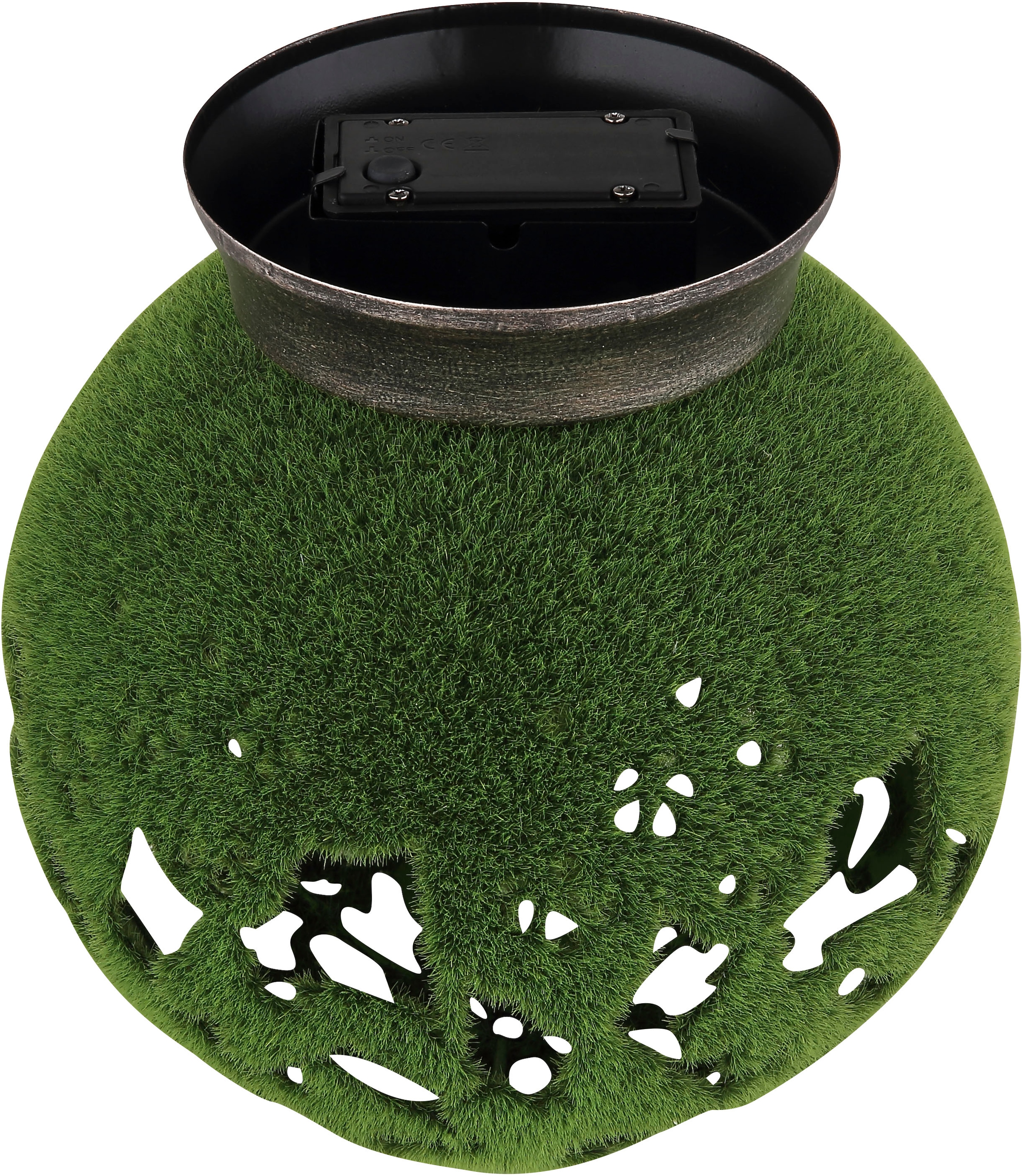 GLOBO LIGHTING LED Solarleuchte »SOLARLEUCHTE METALL SILBERGRAU, 1XLED« LED-Modul 1 Stk. Warmweiß Solar Garten Terrasse Außenbeleuchtung Dekoleuchten