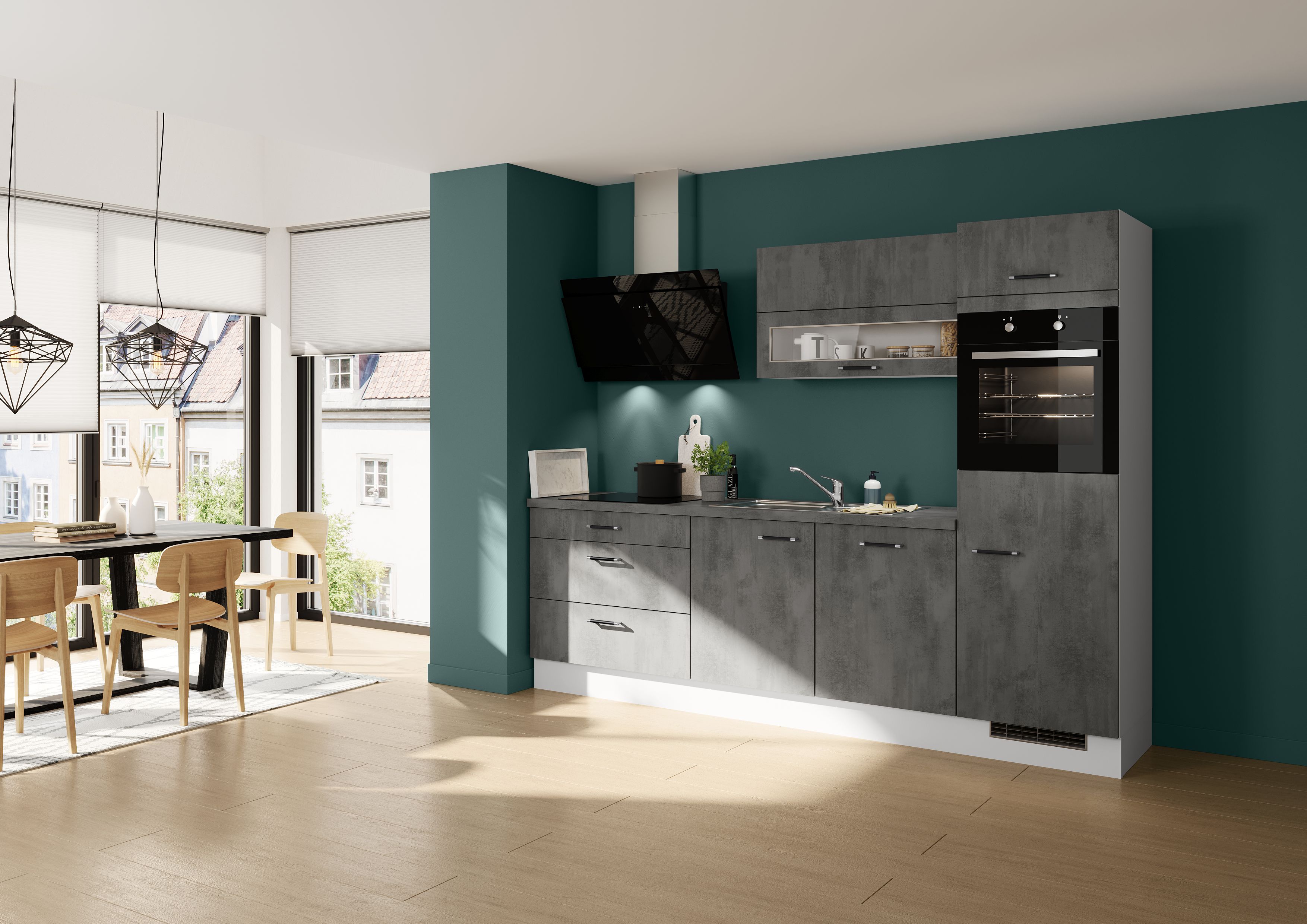 IMPULS KÜCHEN Seitenschrank »"Prag", Breite/Höhe: 60/205,1 cm, mit Soft-Clo günstig online kaufen