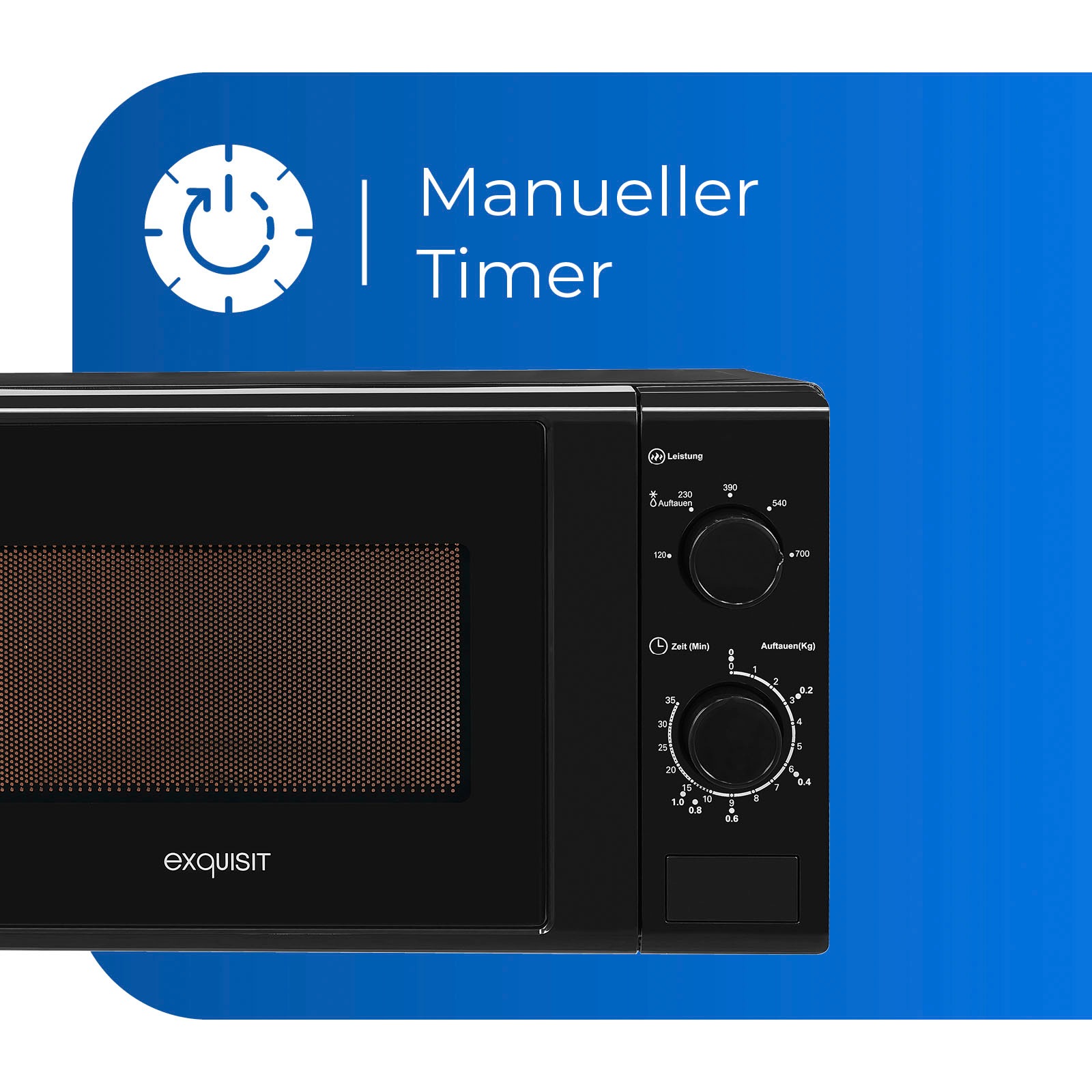 exquisit Mikrowelle »MW 900-030 schwarz«, Mikrowelle, 700 W