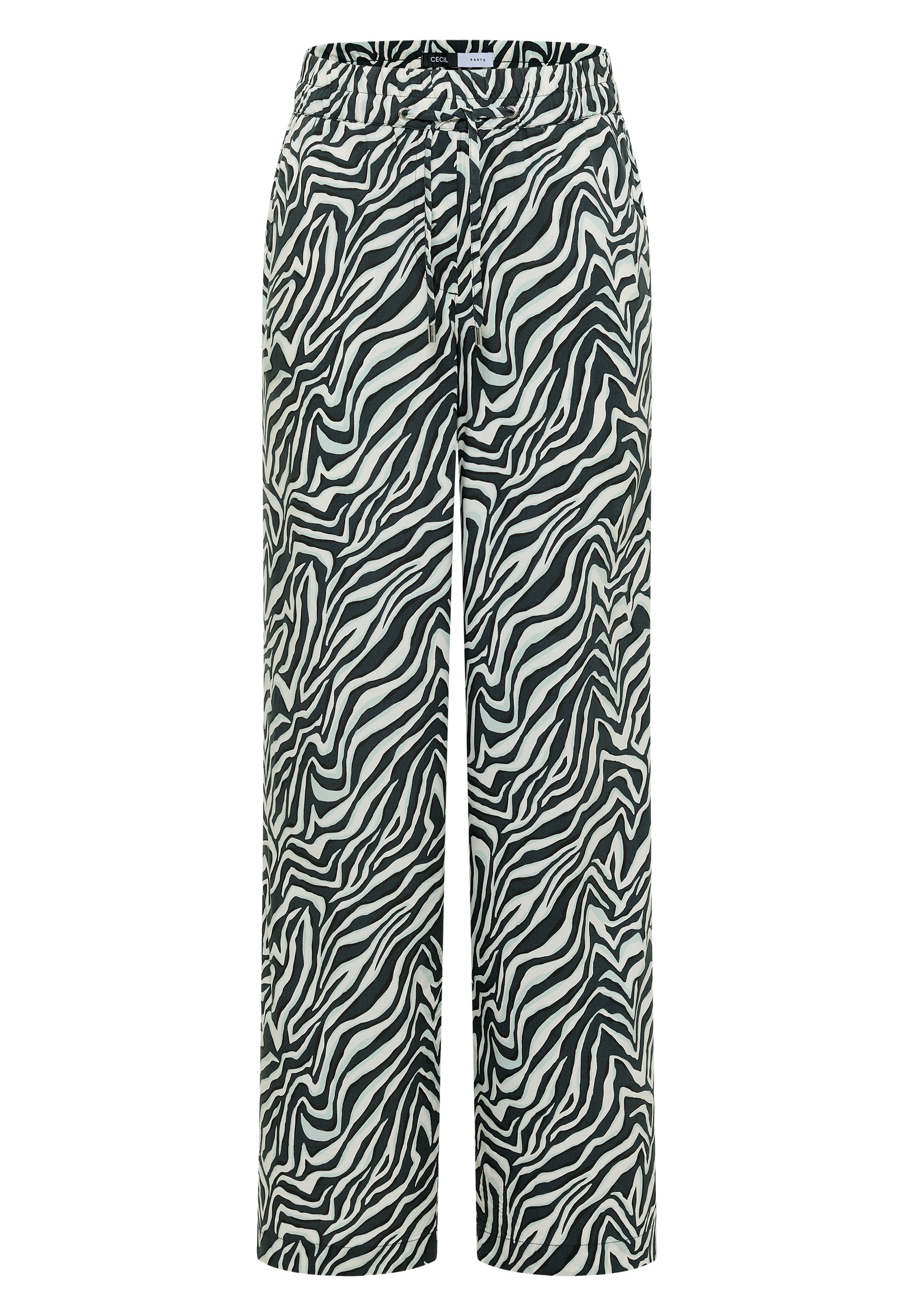 Cecil Stoffhose  Sommerhose, abstrahierter Zebraprint, Elastikbund