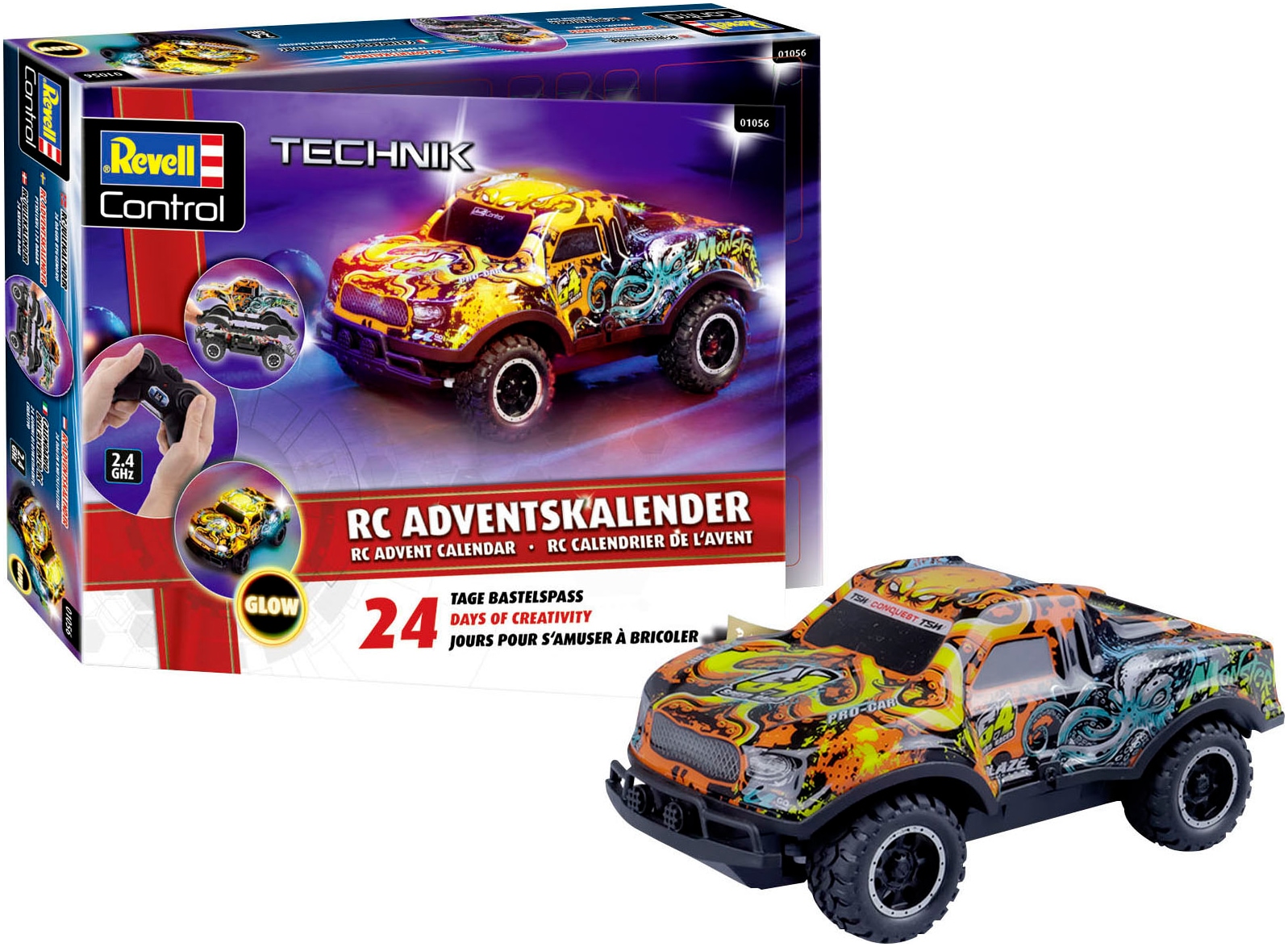 Revell® Spielzeug-Adventskalender »RC Christmas Driver«, ab 6 Jahren, mit beleuchteter Karosserie