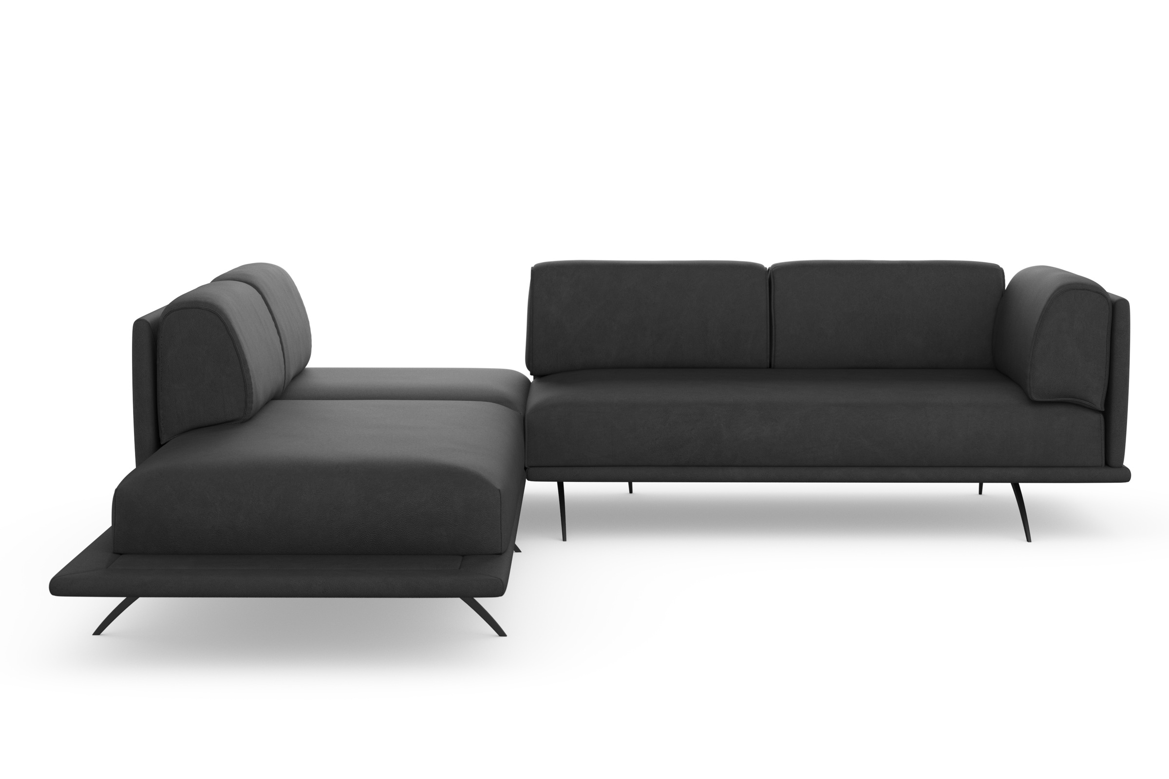 machalke® Ecksofa »benito, L-Form«, mit bezogenem Sockel