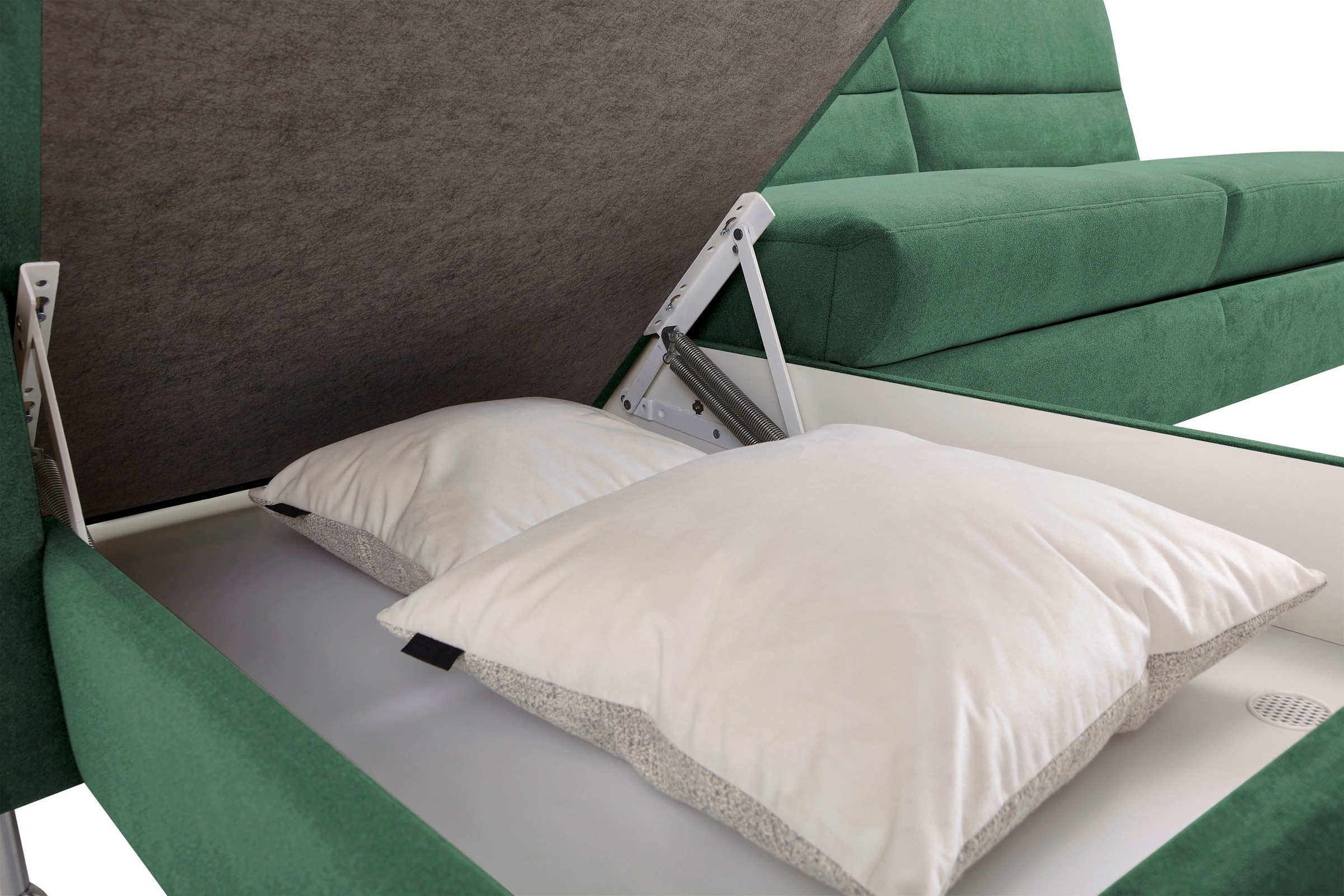 CALIZZA INTERIORS Ecksofa »Onyx L-Form«, Recamiere links oder rechts, wahlweise mit Bettfunktion, Breite 270 cm