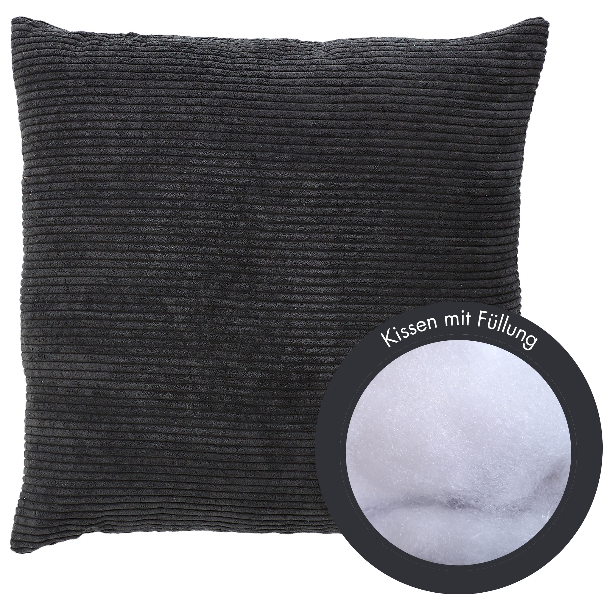 Andiamo Dekokissen »Cord Kissen Emy, Kissenhülle mit Füllung« Sofakissen, eckig, 40x40 oder 30x50  cm, auch als 4er Set erhältlich