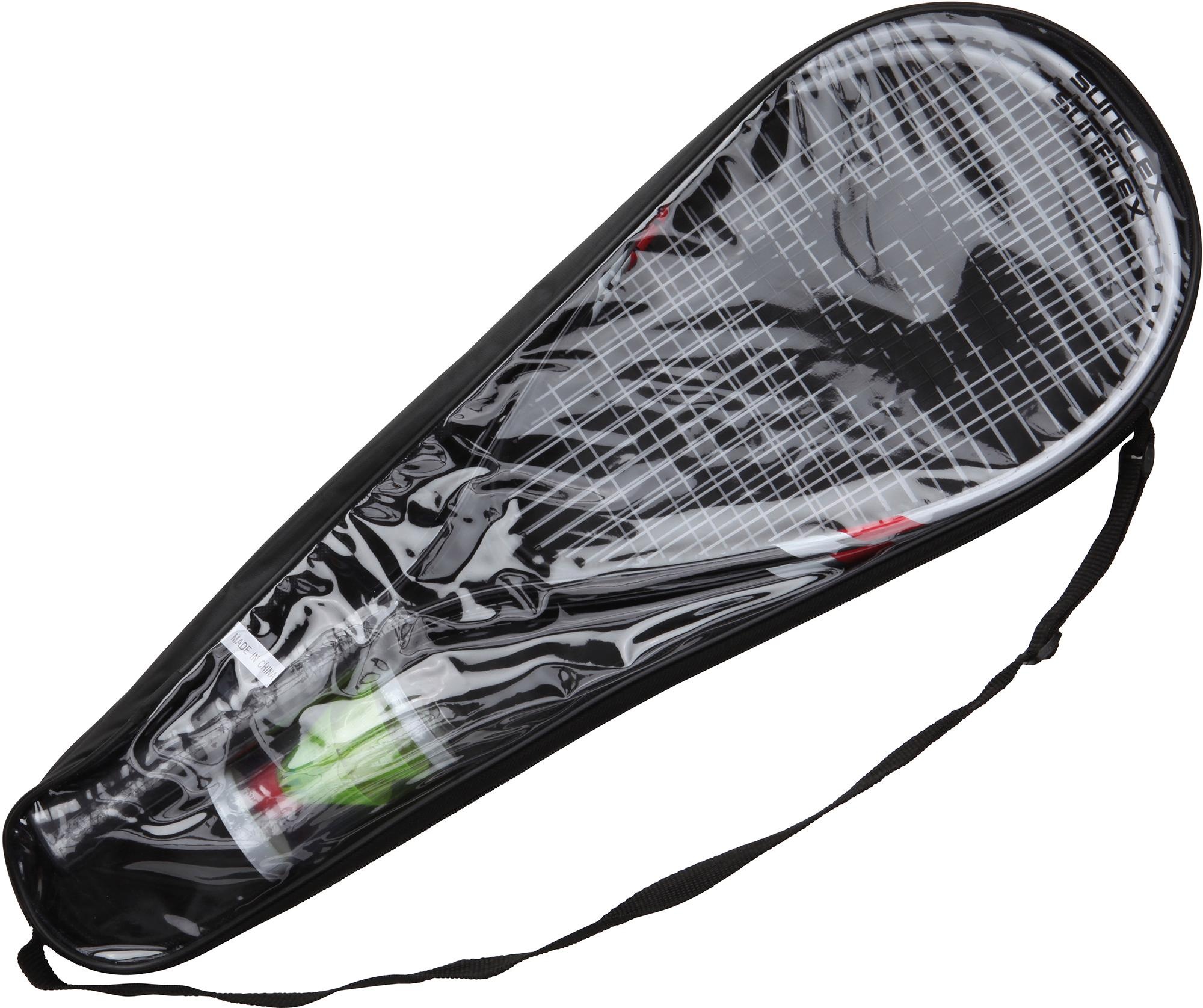 Sunflex Speed-Badmintonschläger »Speed Badminton Sonic«, (Set, 5 tlg., mit Bällen-mit Schlägerhülle-mit Tasche)