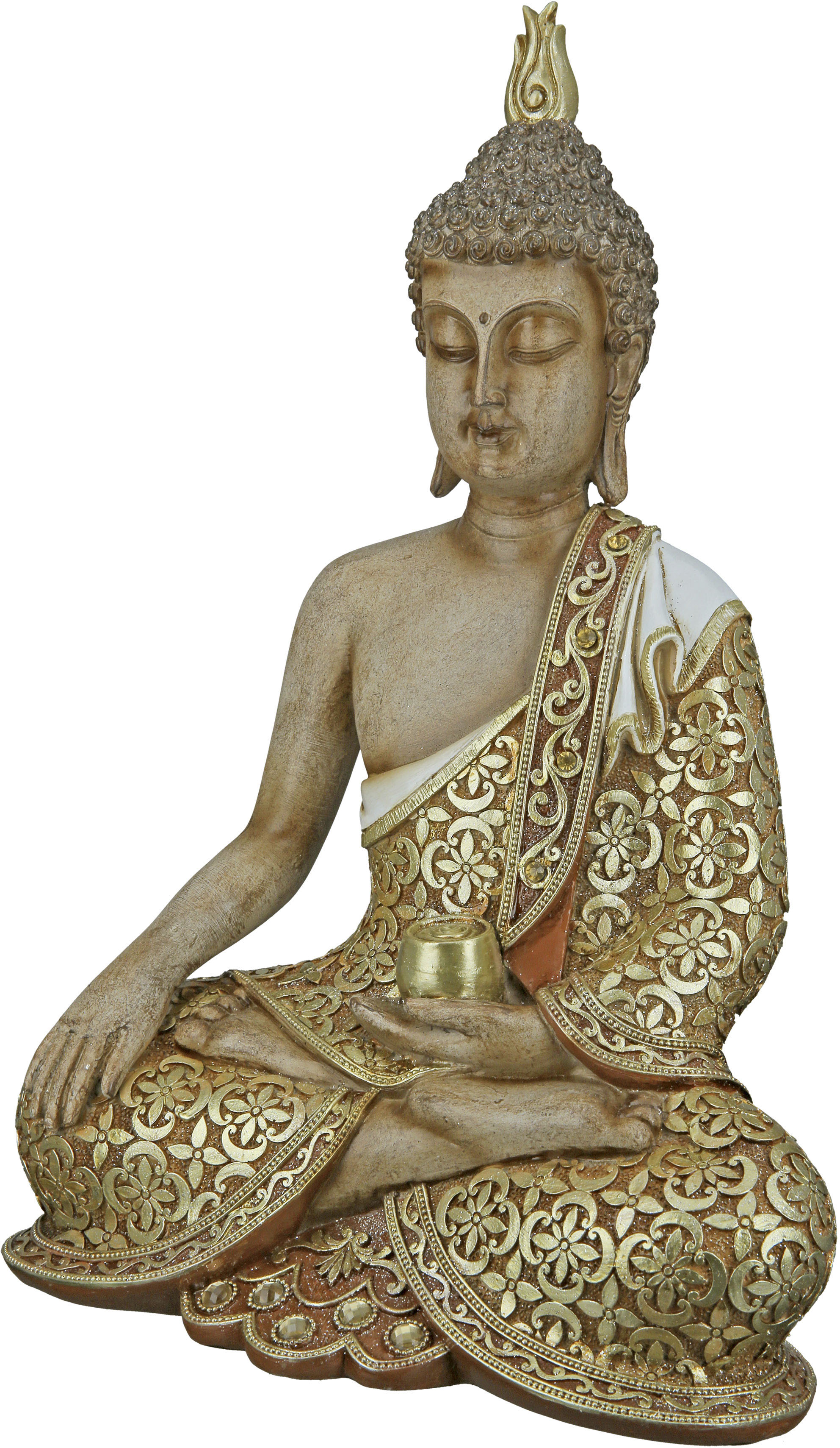 Buddhafigur »Buddha Mangala braun-gold«