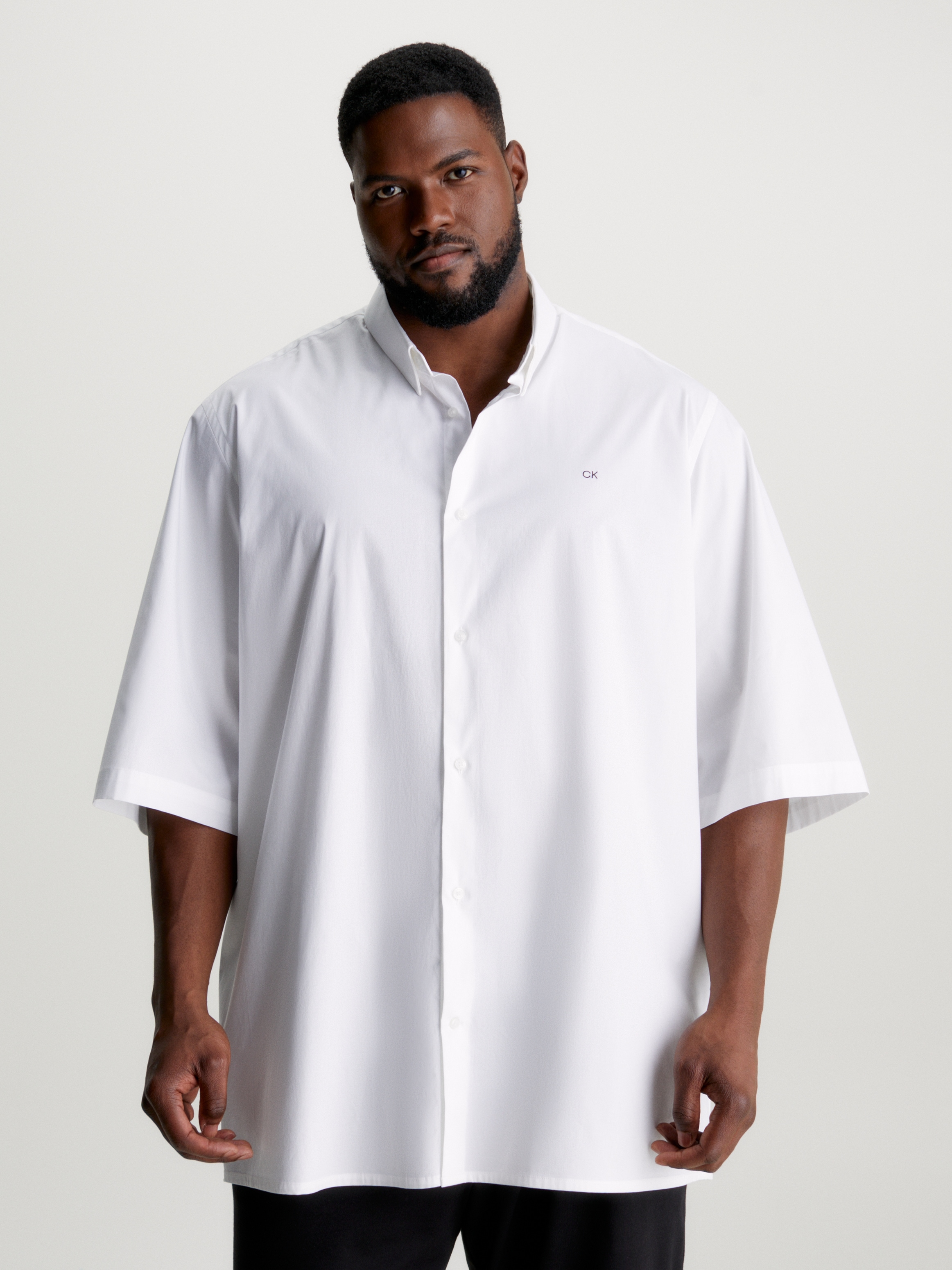 Calvin Klein Big&Tall Kurzarmhemd »BT-STRETCH POPLIN S/S SHIRT«, Große Größen