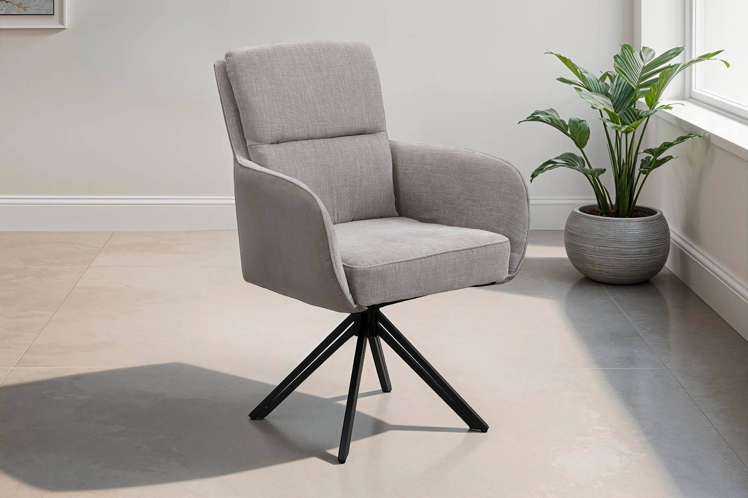 byLIVING Esszimmerstuhl »Tino«, (Set), 2 St., Webstoff-Microfaser, 360 Grad günstig online kaufen