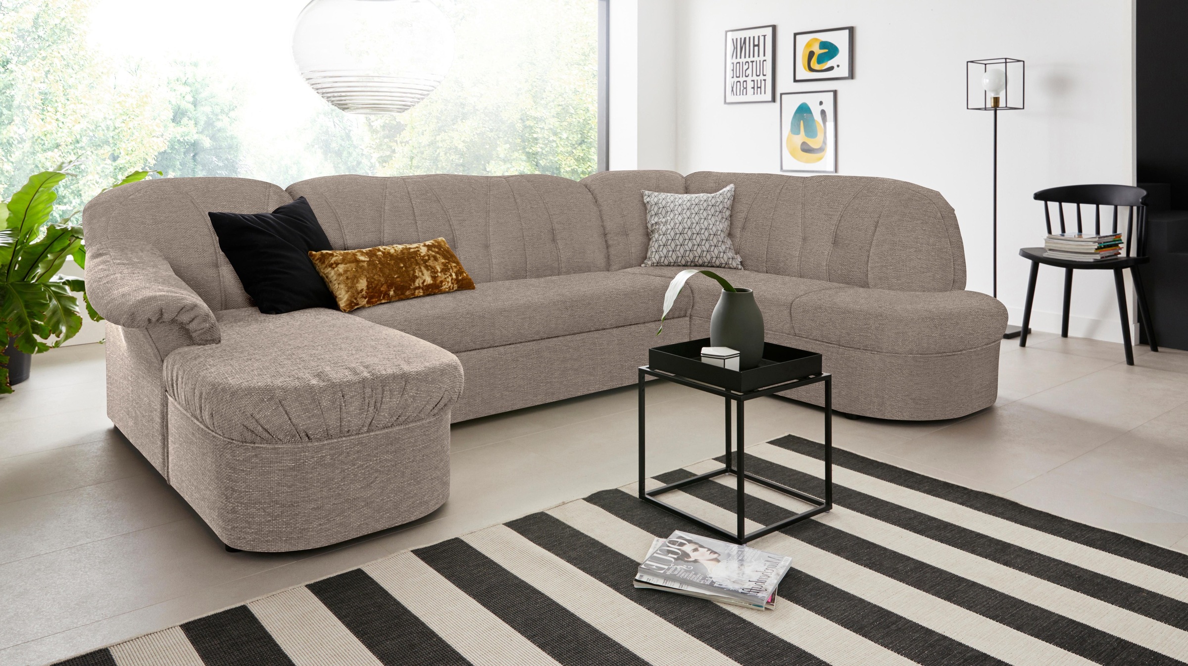 DOMO collection Wohnlandschaft »Pegnitz, zeitlos&modern, elegante Rückenste günstig online kaufen