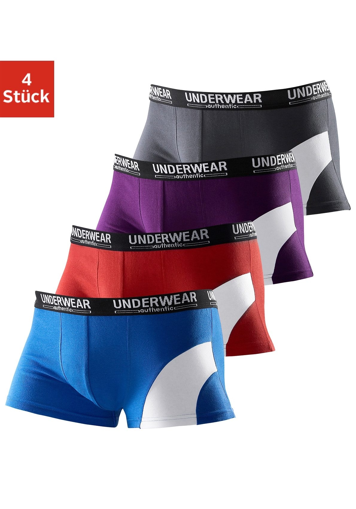 AUTHENTIC UNDERWEAR Boxer, (4 Einsatz mit kaufen online kontrastfarbenen St.)